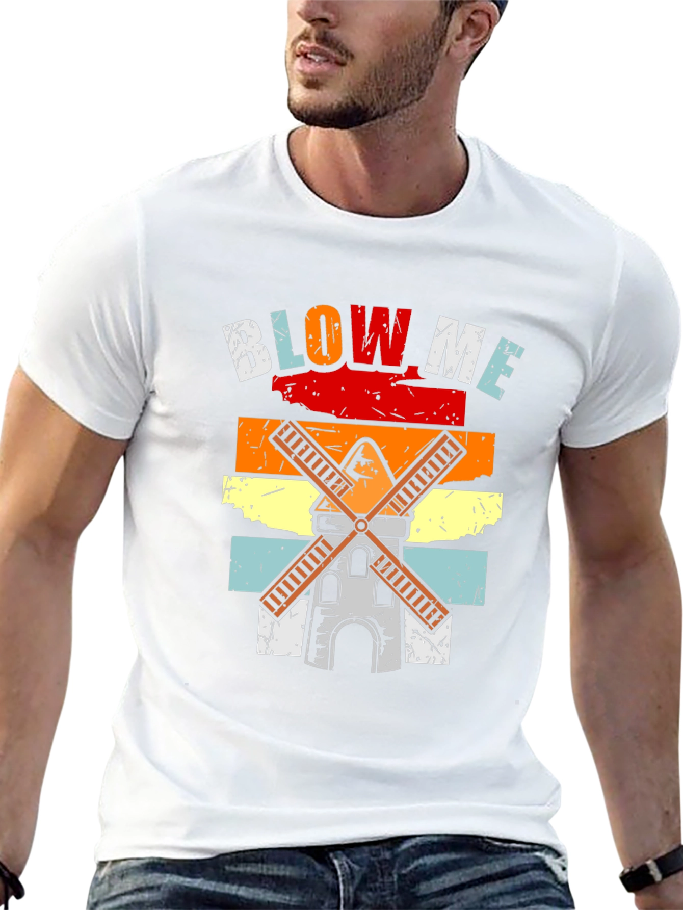 Retro Windmill Blow Me T-Shirt