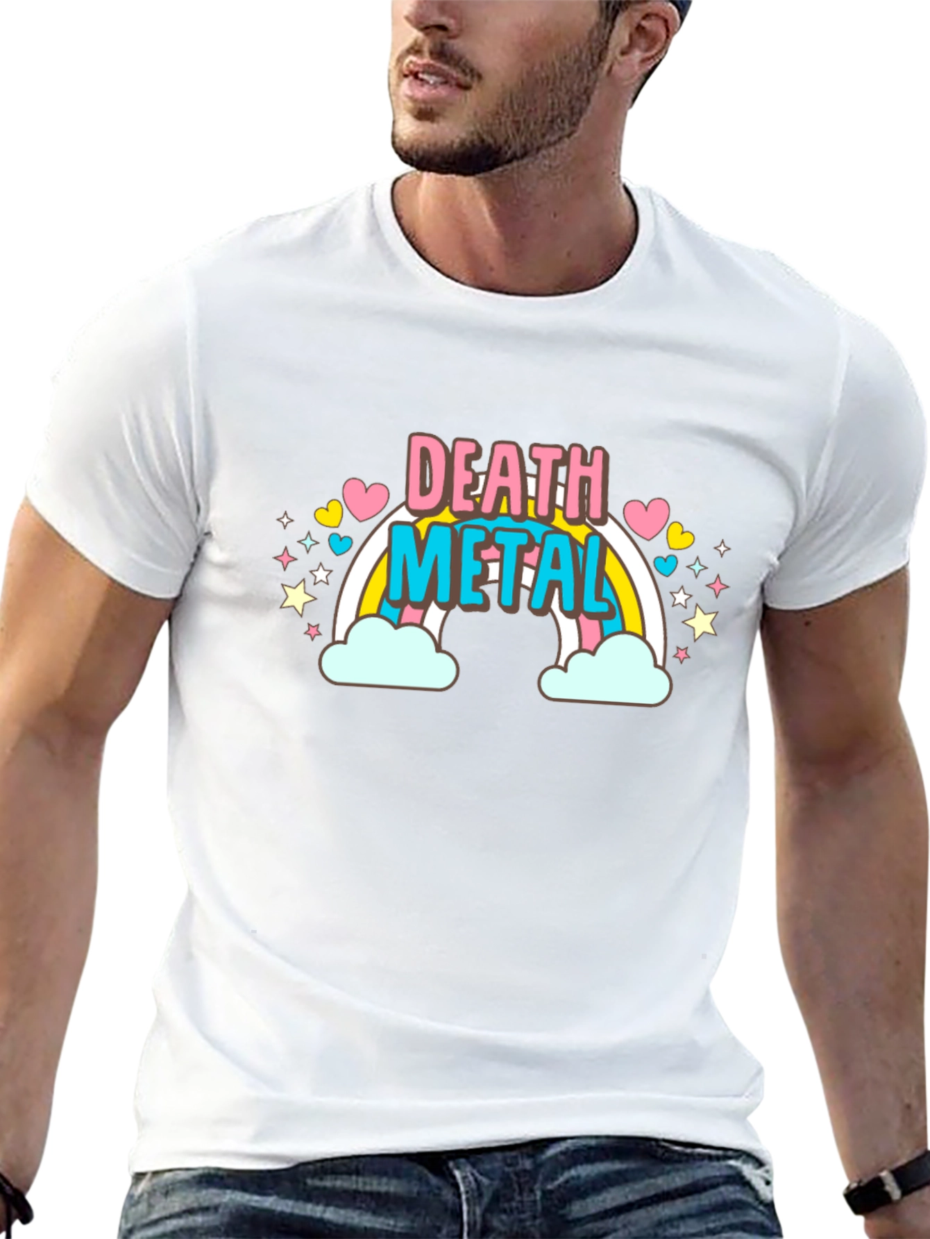 Death Metal Rainbow T-Shirt - Black Cotton Tee