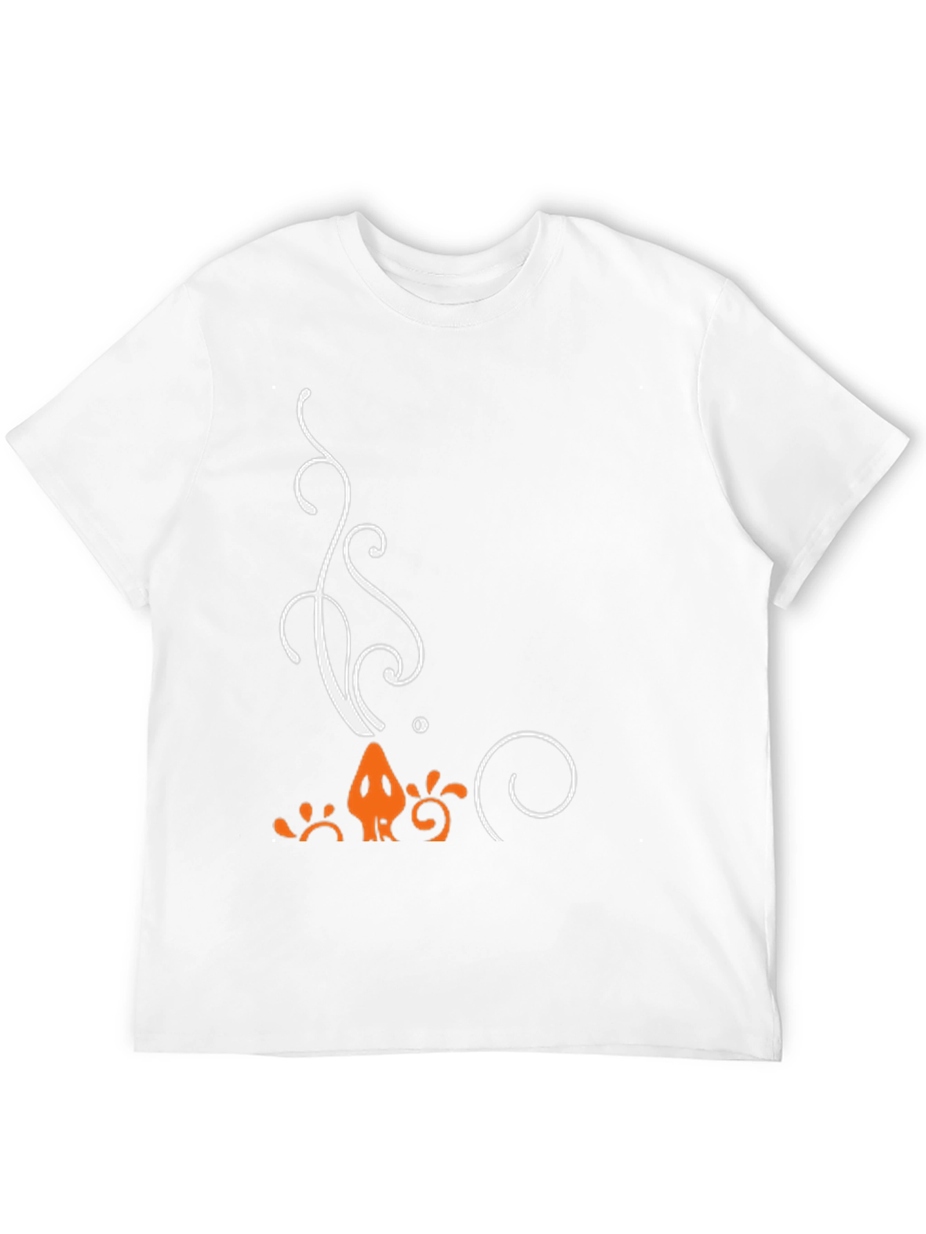 Stylized Graphic Tee - Black Cotton Blend