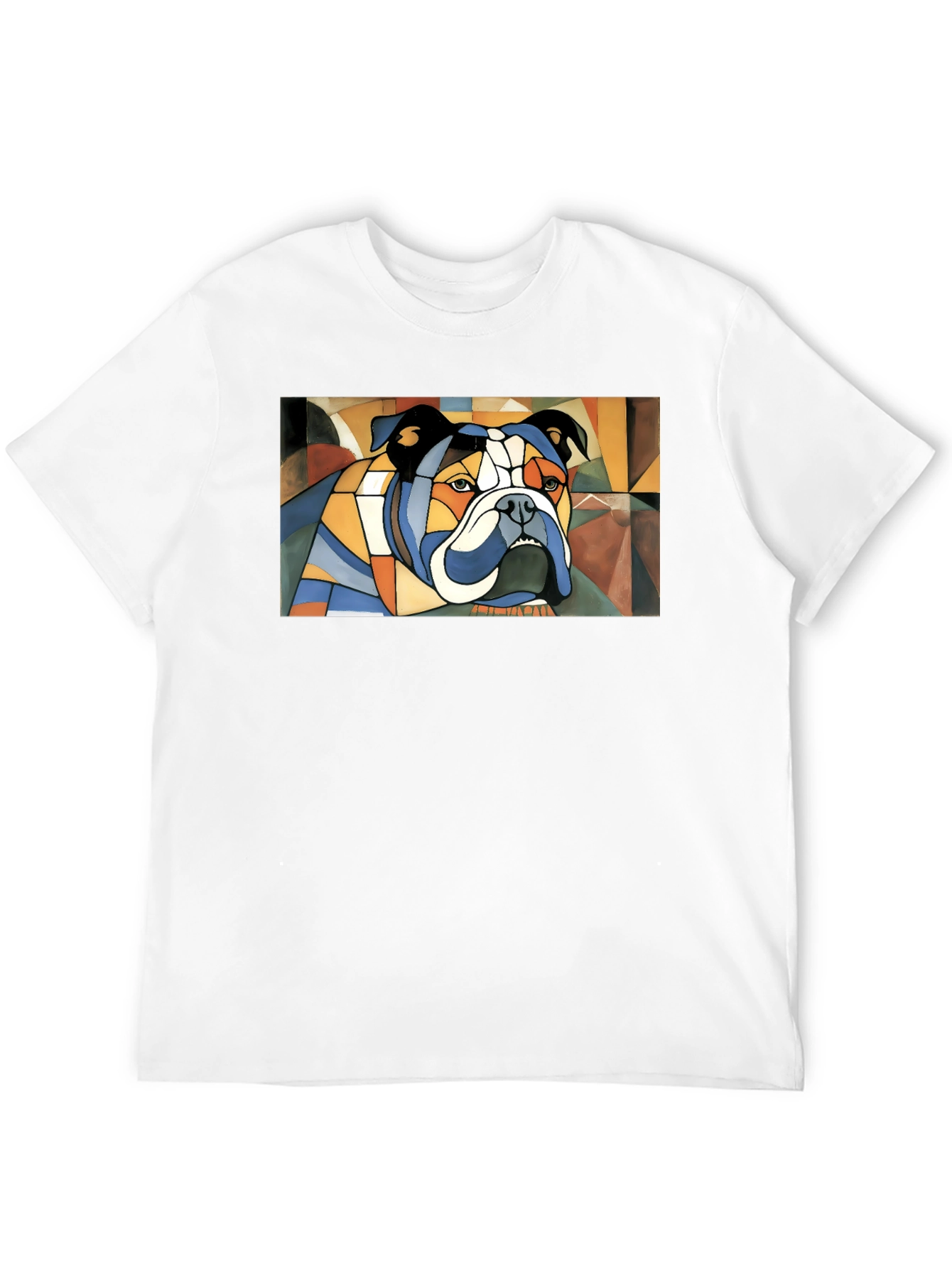 Abstract Bulldog Graphic Tee - Black