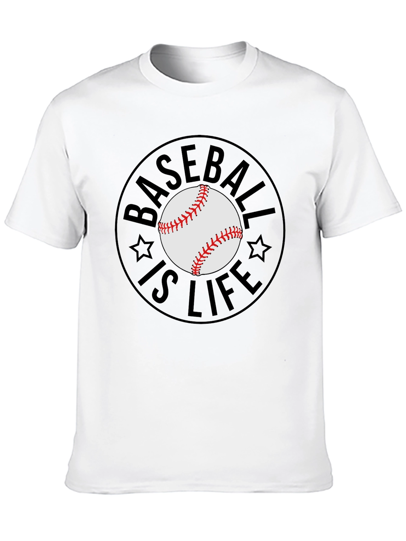 Baseball is Life Black Graphic Tee