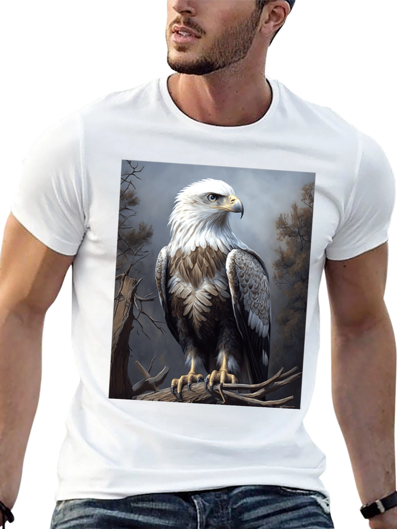 Eagle Graphic Tee - Majestic Bird Print