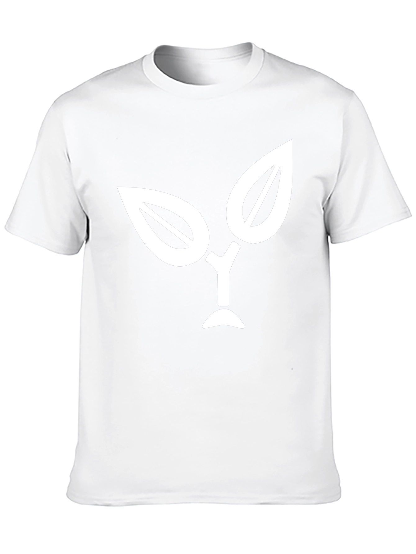 Nature Logo Black T-Shirt - Modern Leaf Design