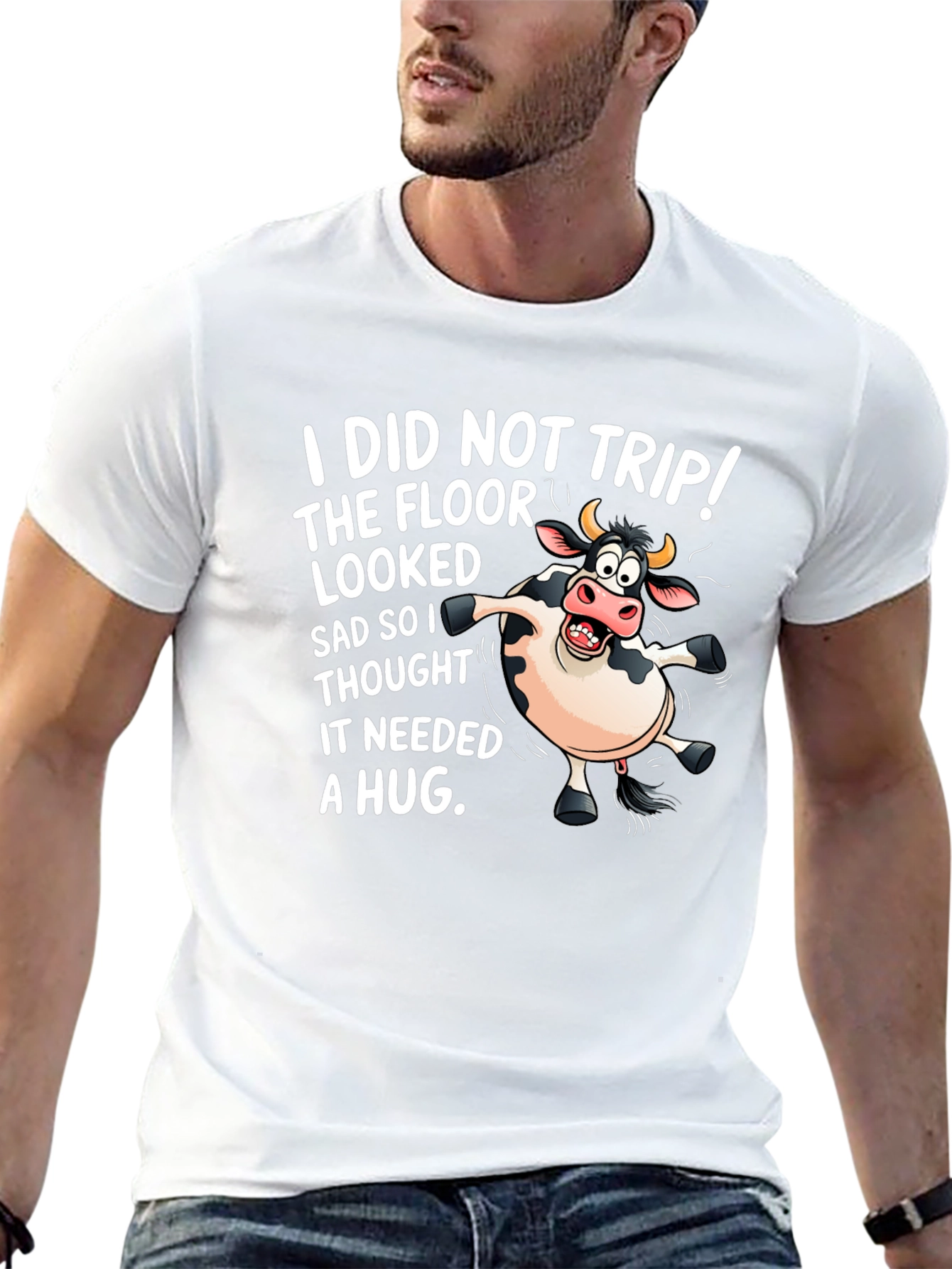 Funny Cow T-Shirt - I Did Not Trip!