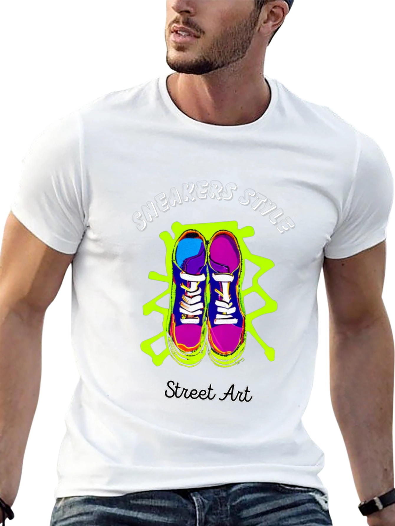 Sneakers Style Street Art Graphic Tee