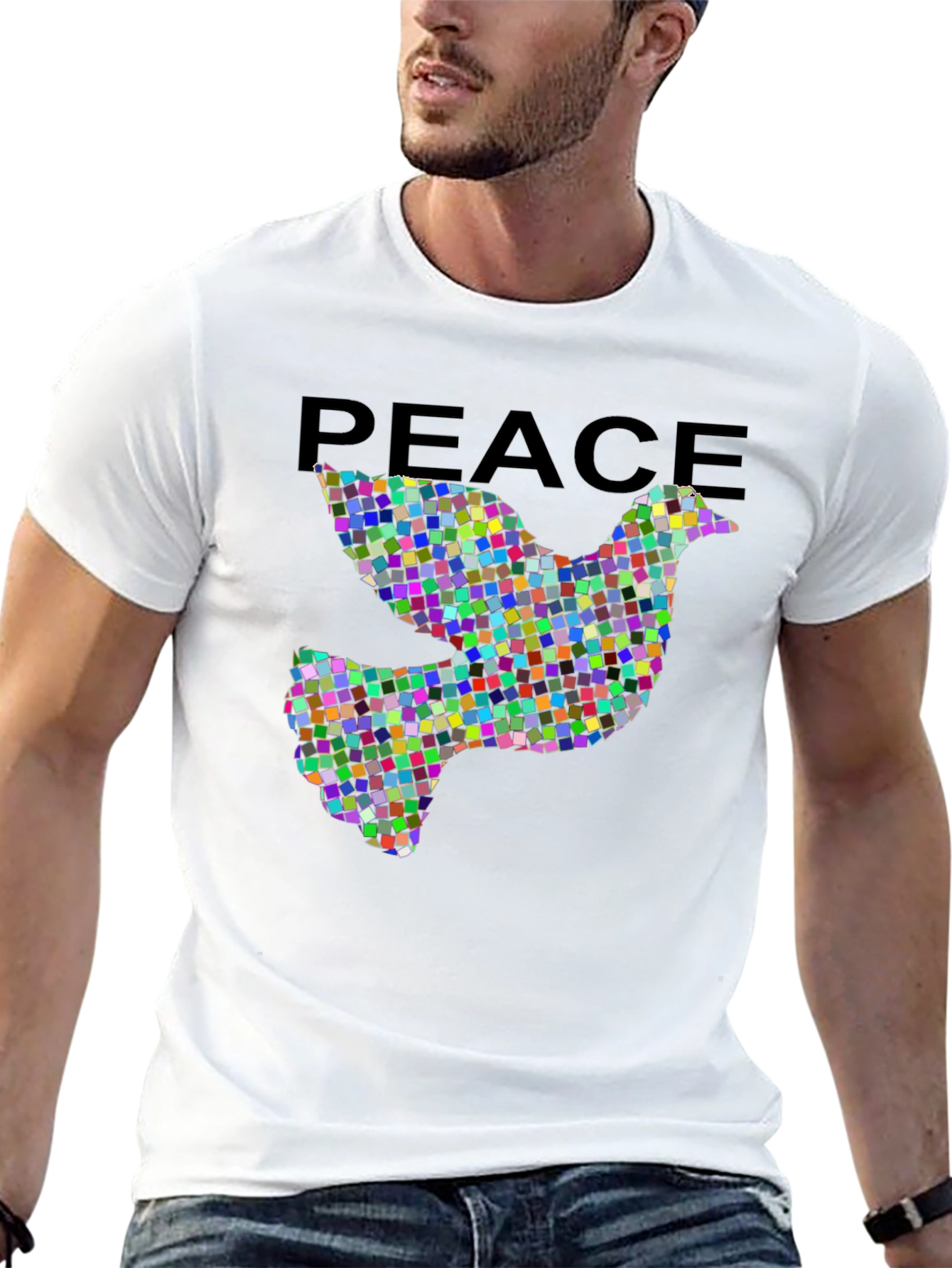 Peace Dove Graphic Tee - Black