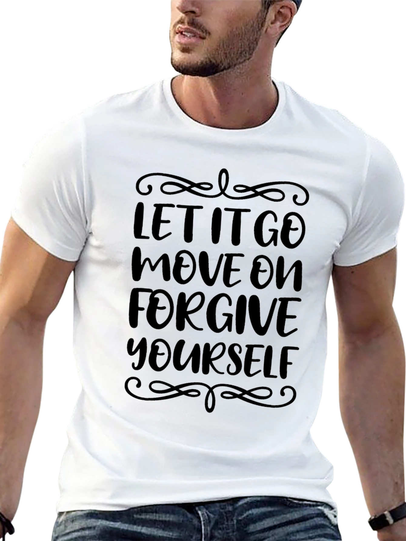 Inspirational Black T-Shirt: Let It Go