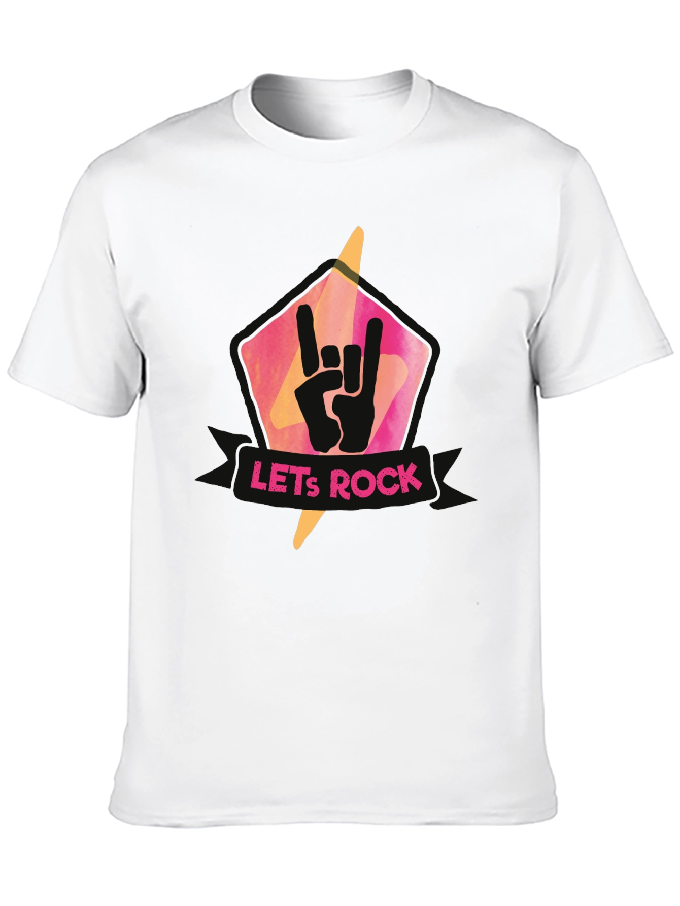 Lets Rock Graphic T-Shirt - Black