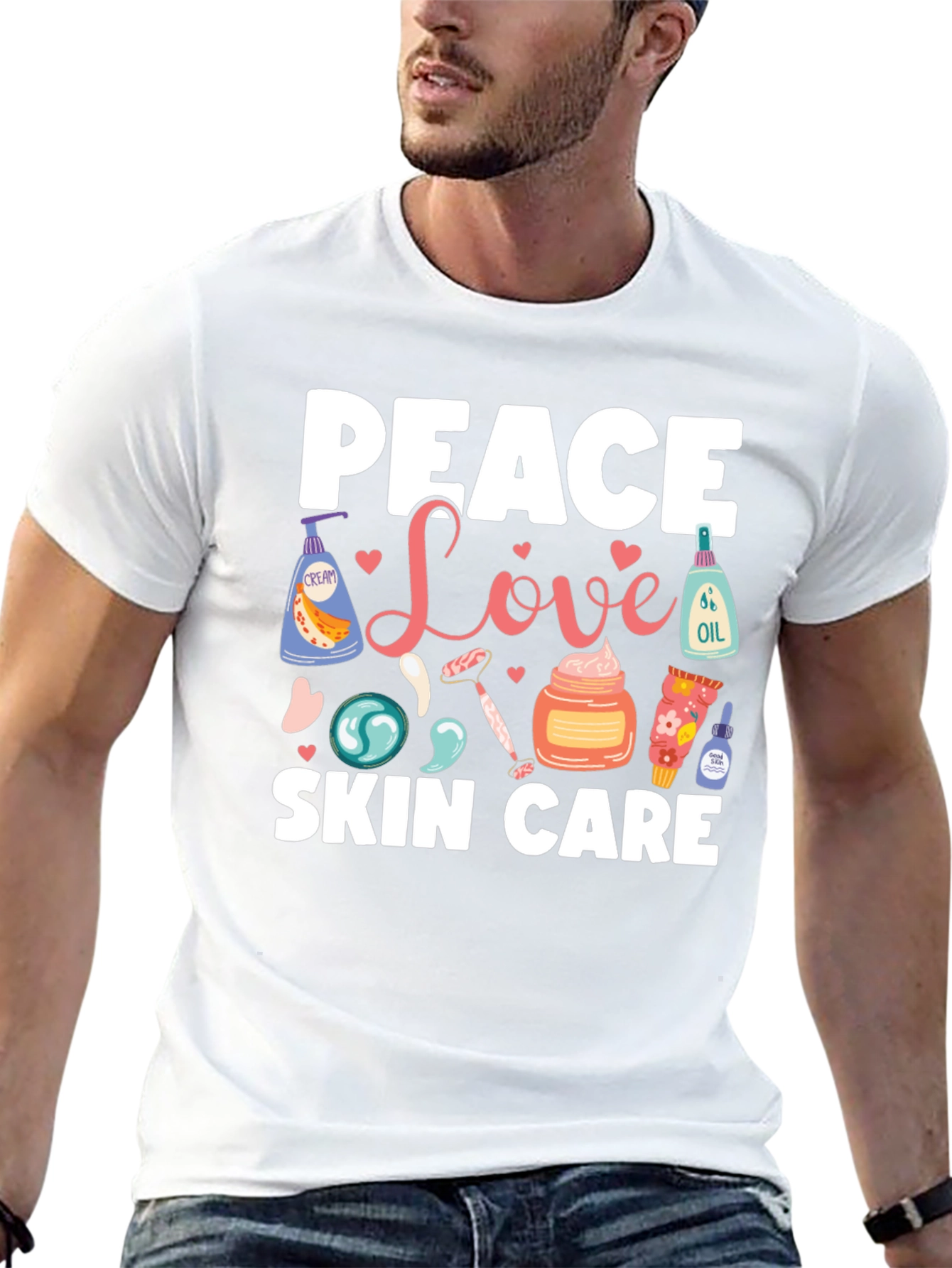 Peace Love Skin Care Black T-Shirt