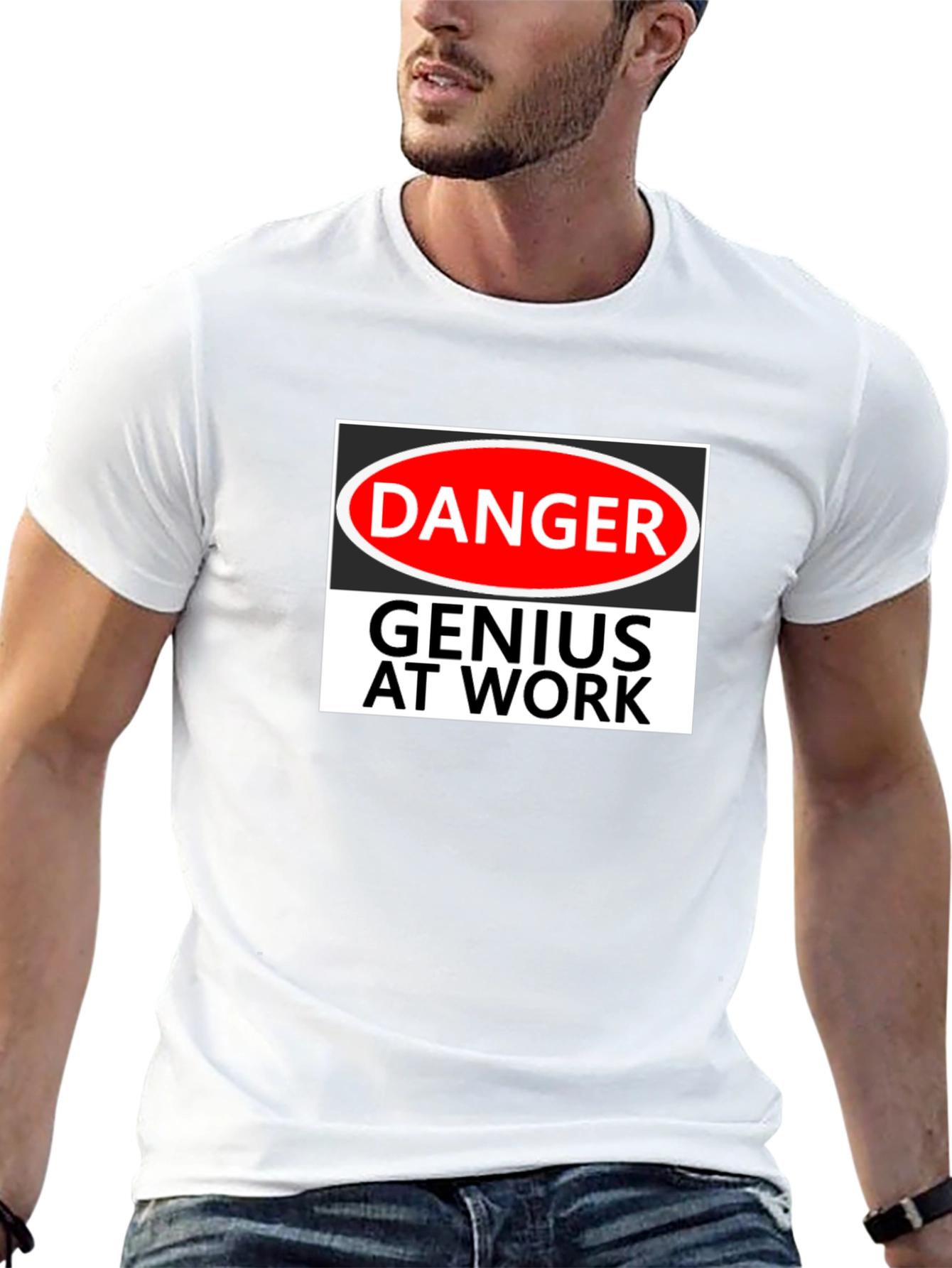 Danger Genius At Work Black T-Shirt