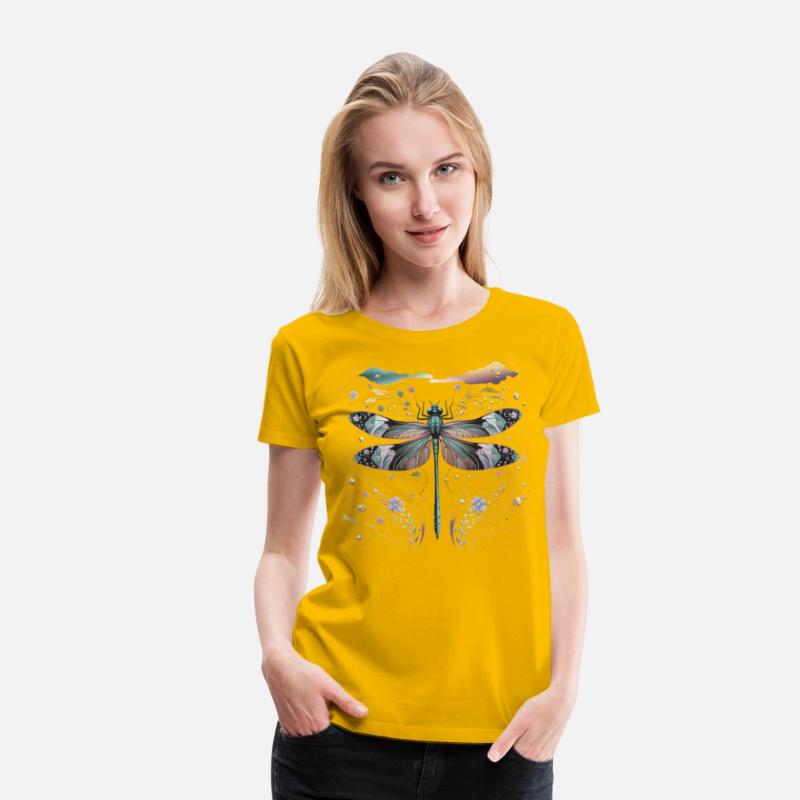 "Colored Dragon fly" Design for elegant Women
