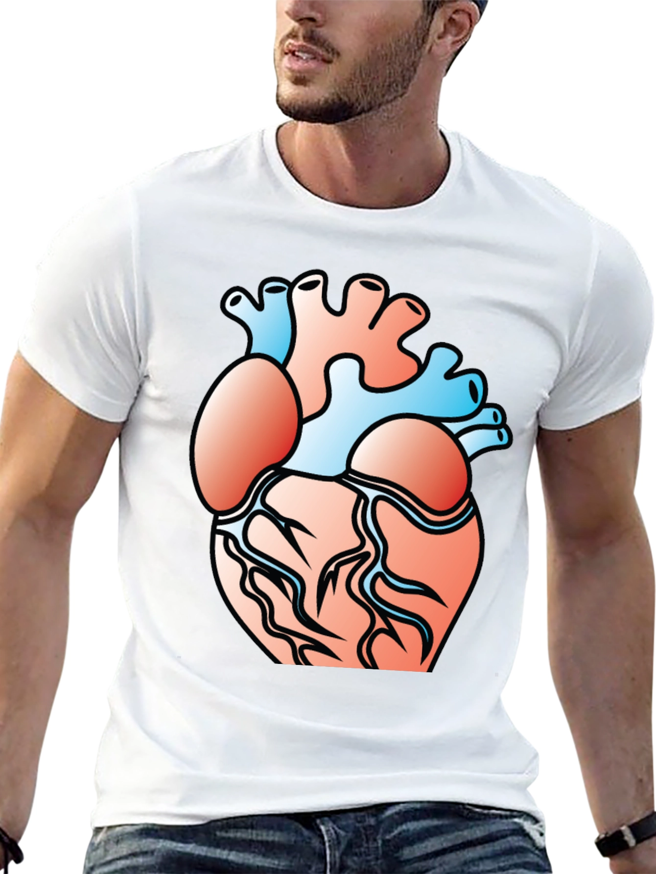 Anatomical Heart Graphic Tee - Black