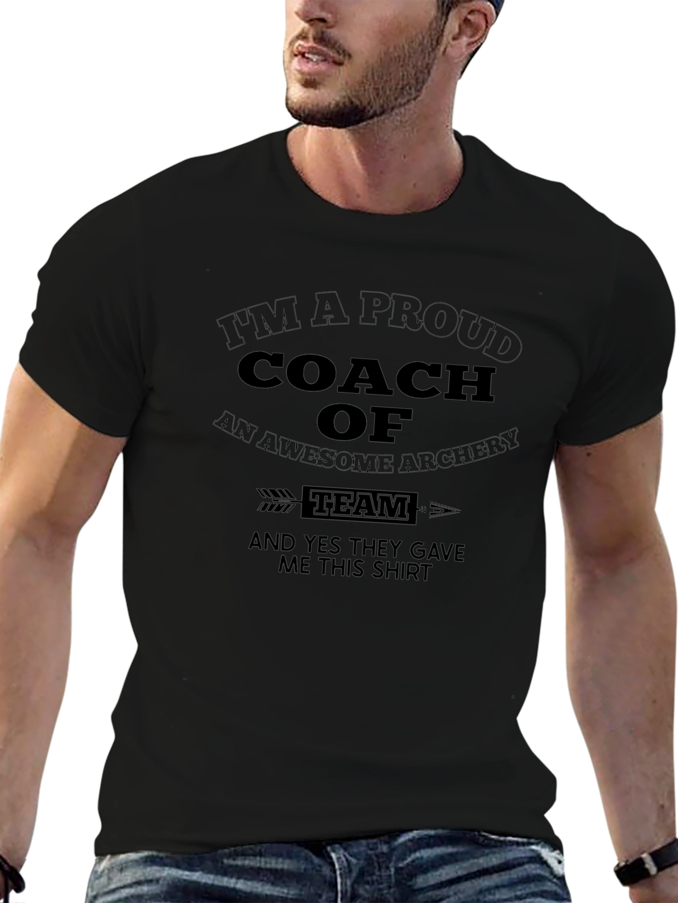Proud Archery Coach Graphic T-Shirt