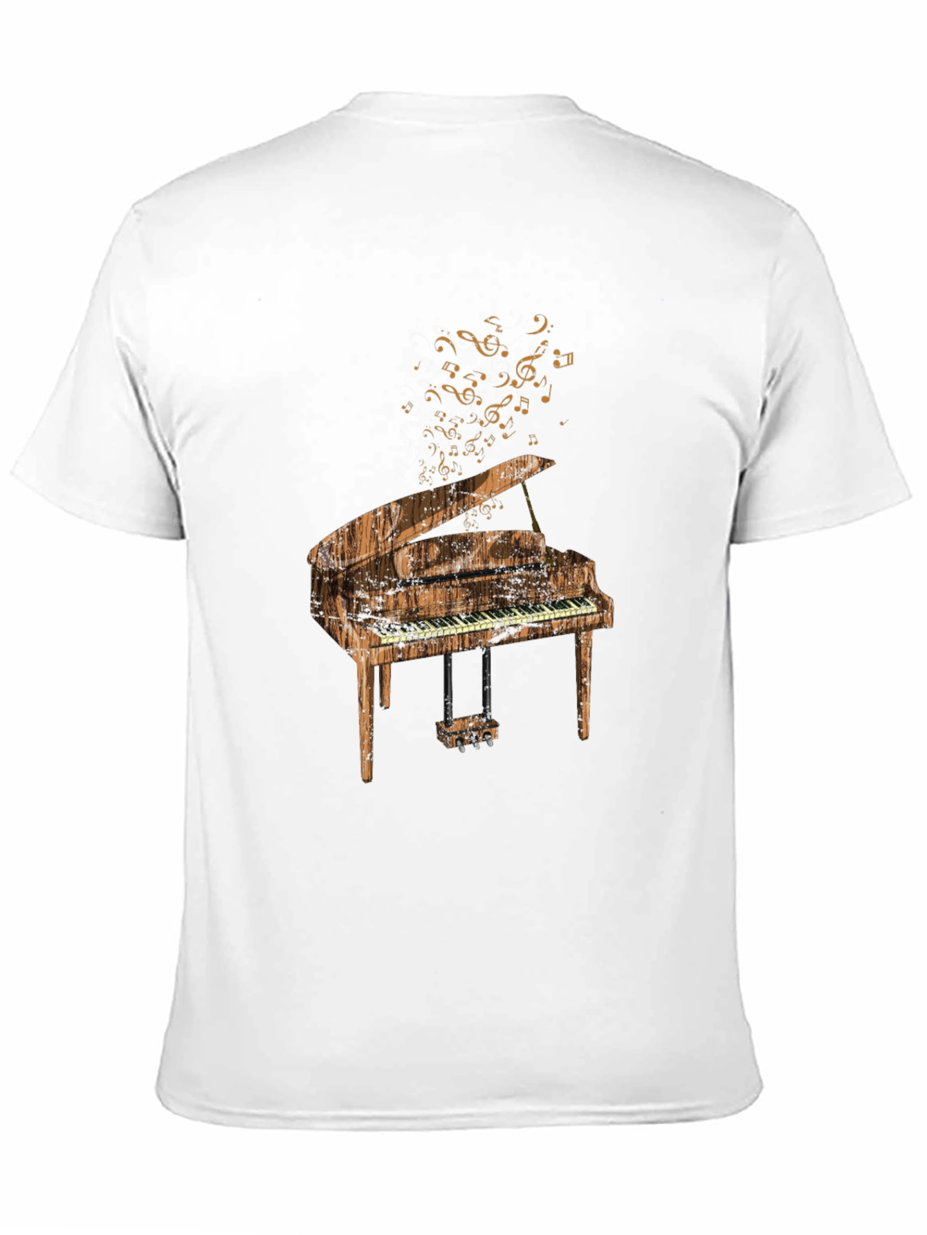 Piano Graphic Tee - Music Lovers Black T-Shirt
