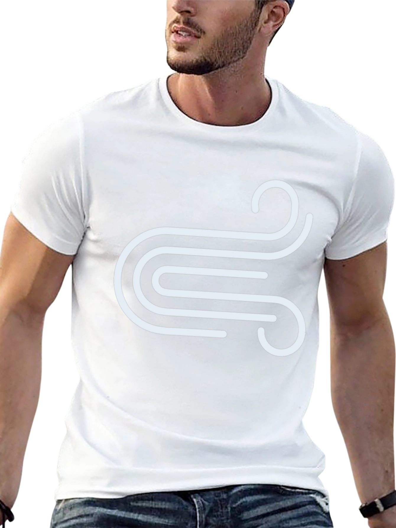 Abstract Swirl Graphic Tee - Stylish Mens T-Shirt