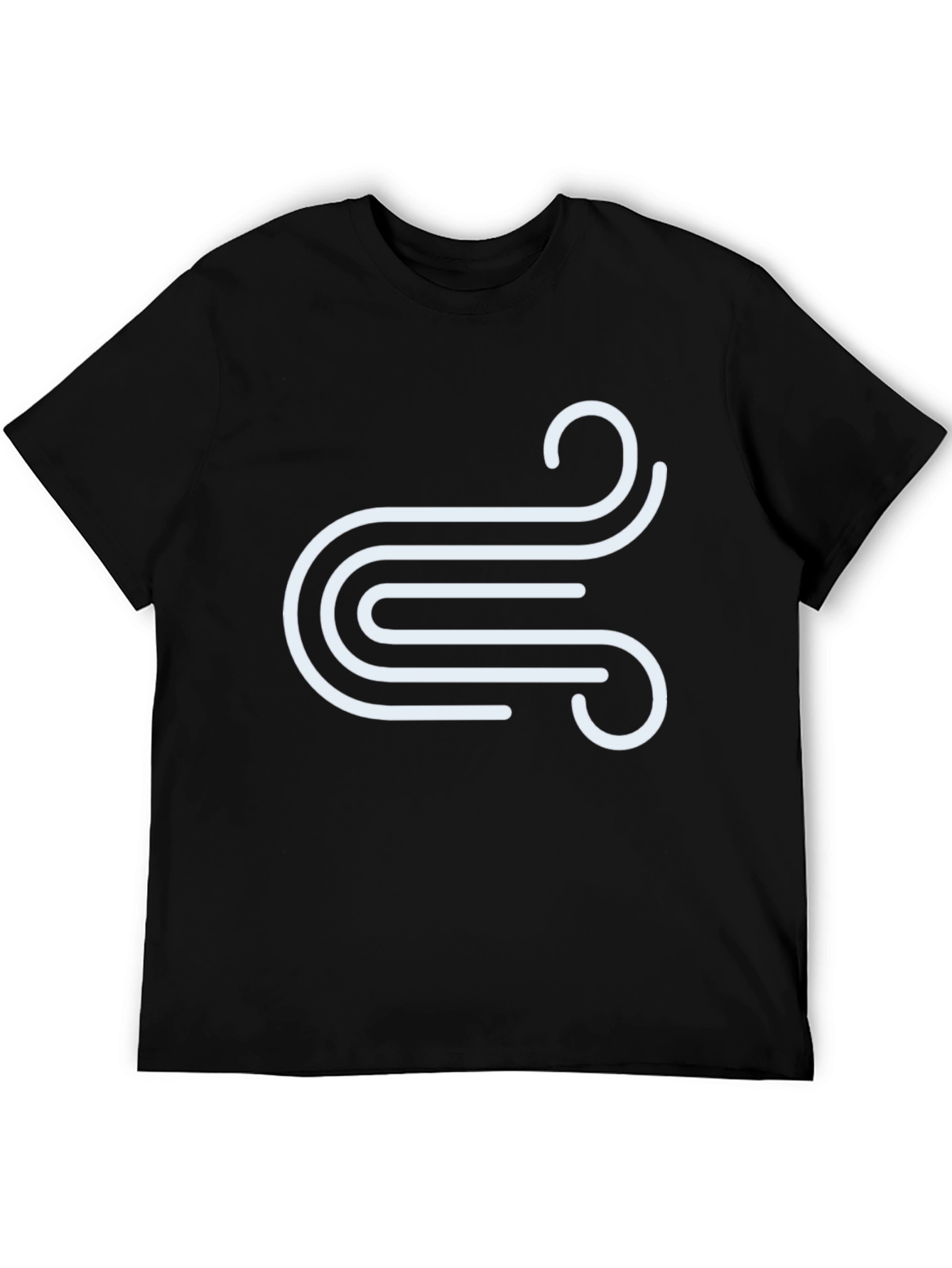 Abstract Swirl Graphic Tee - Stylish Mens T-Shirt