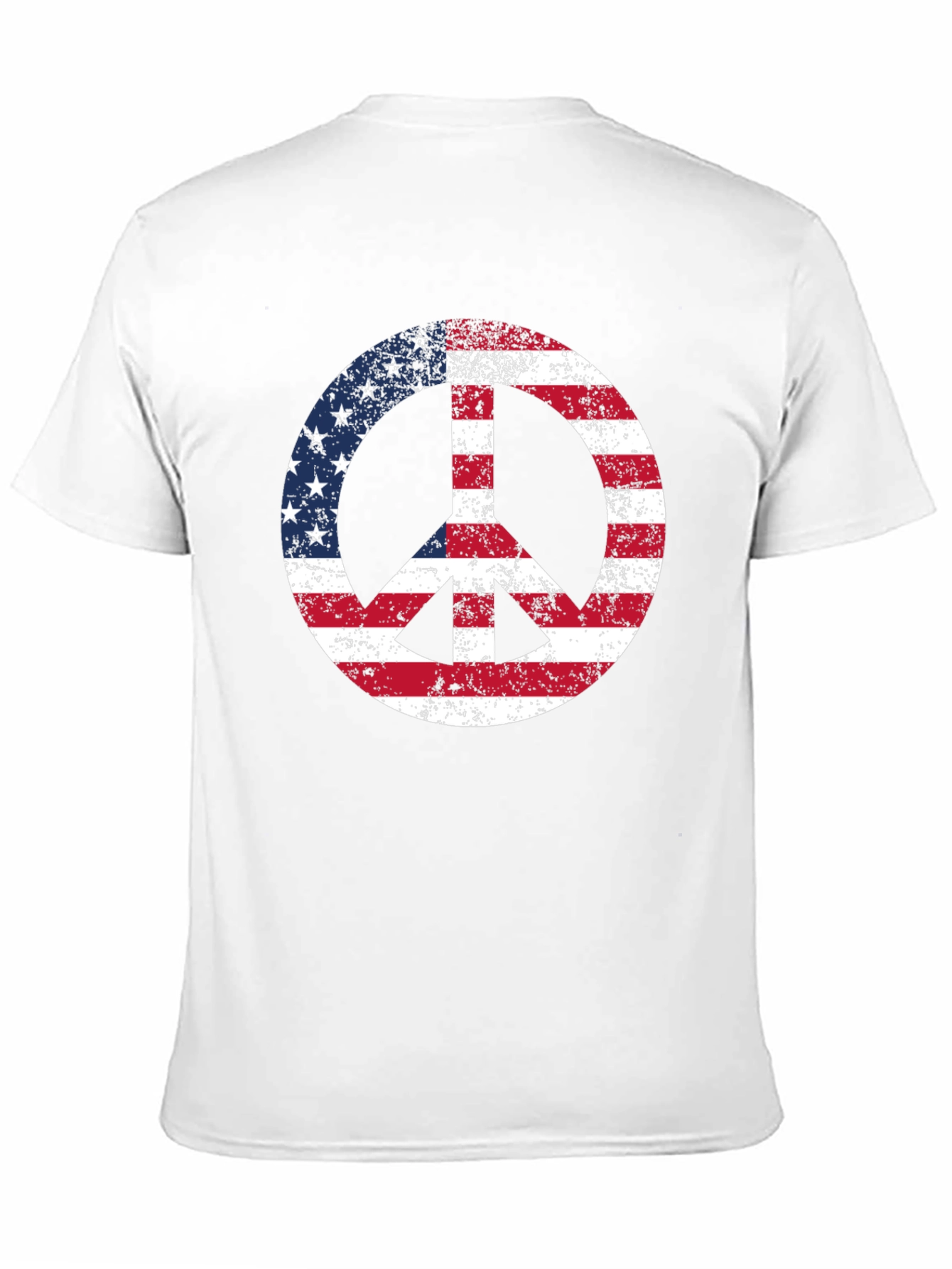 USA Flag Peace Sign Graphic T-Shirt