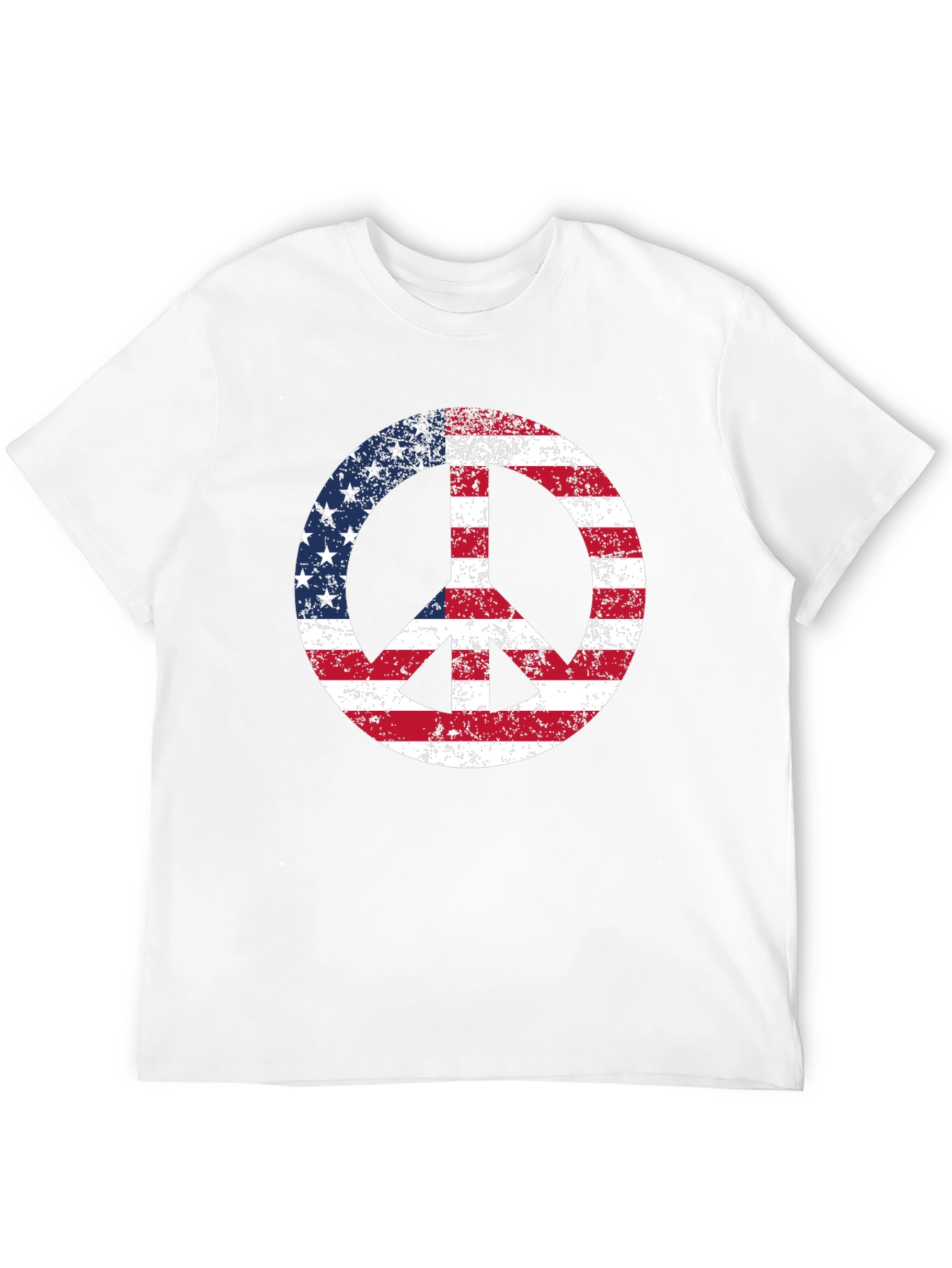 USA Flag Peace Sign Graphic T-Shirt