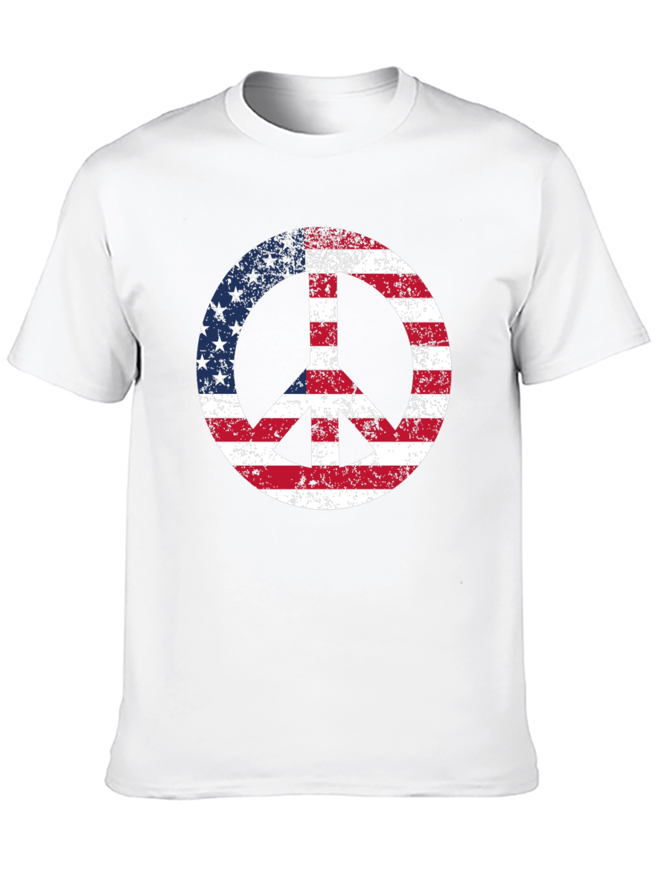 USA Flag Peace Sign Graphic T-Shirt