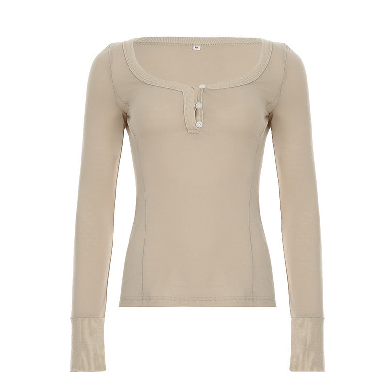 Half open collar Rowan splicing split short top