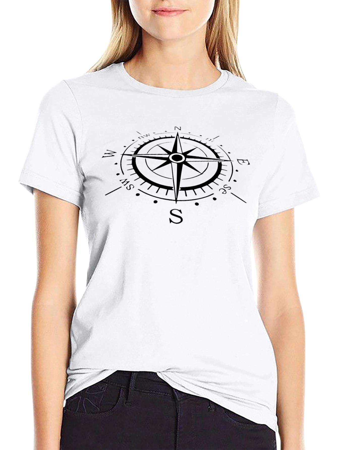 Compass Graphic T-Shirt - Mens Black Tee