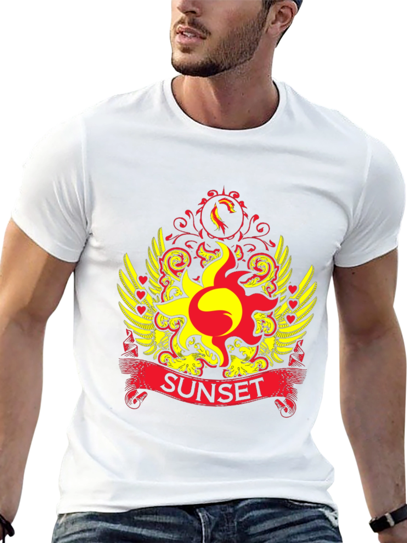 Sunset Graphic Tee - Unique Sun Design