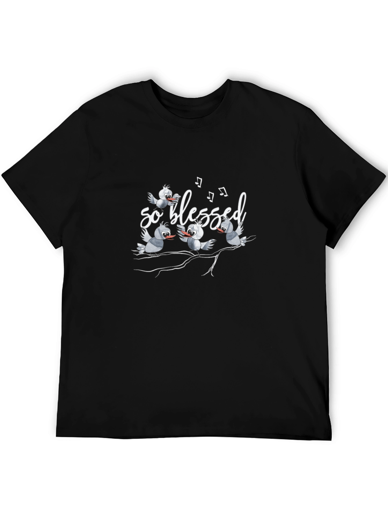 So Blessed Birds Graphic T-Shirt Black