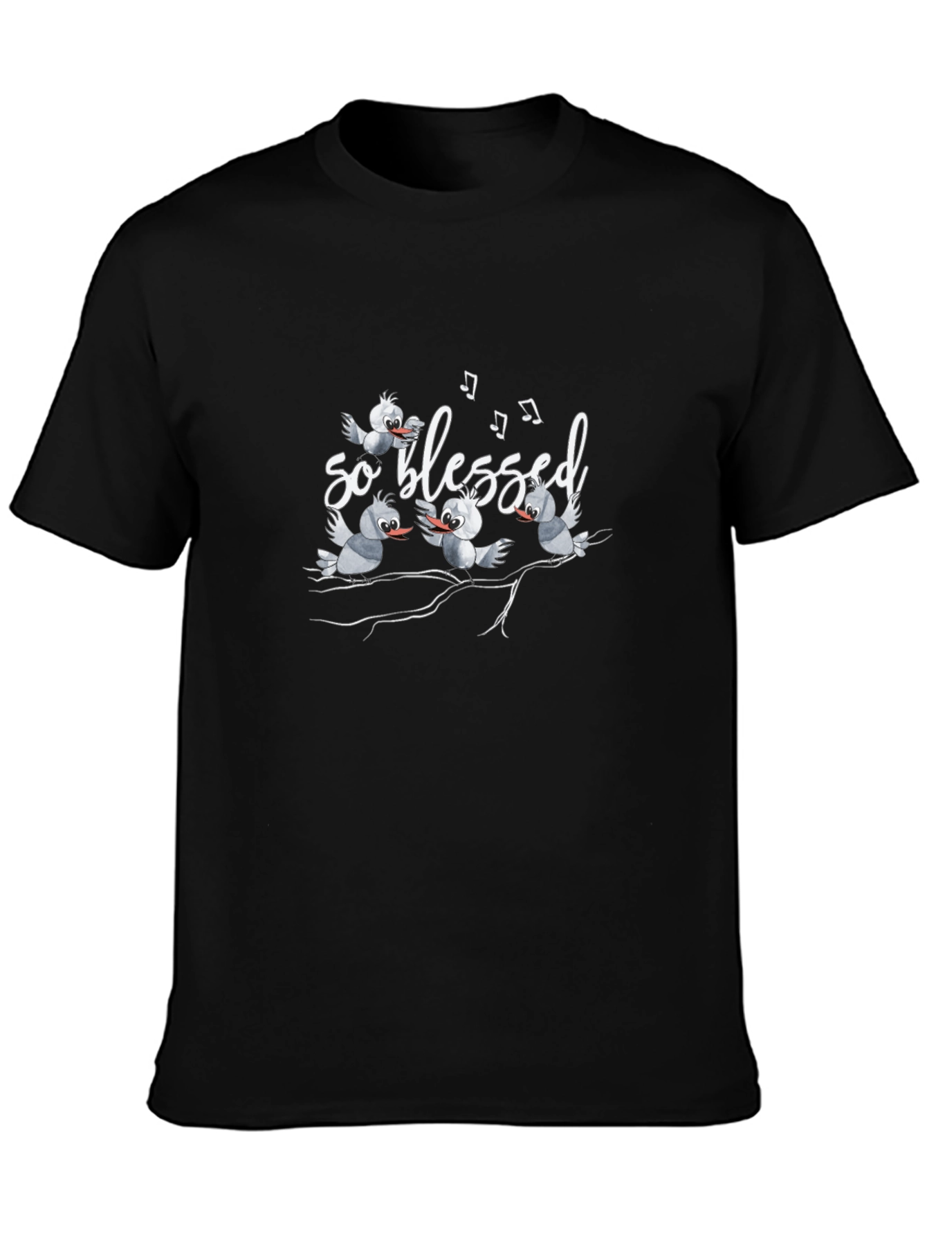 So Blessed Birds Graphic T-Shirt Black