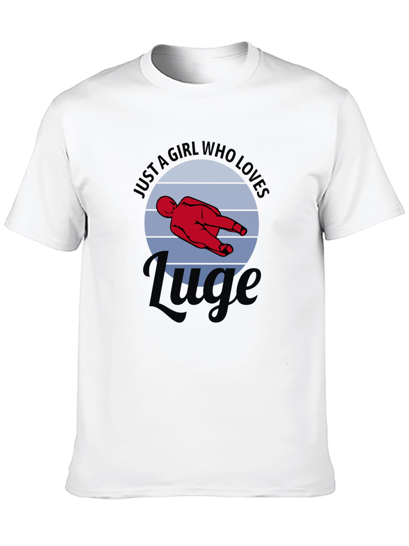 Girl Who Loves Luge Graphic Tee