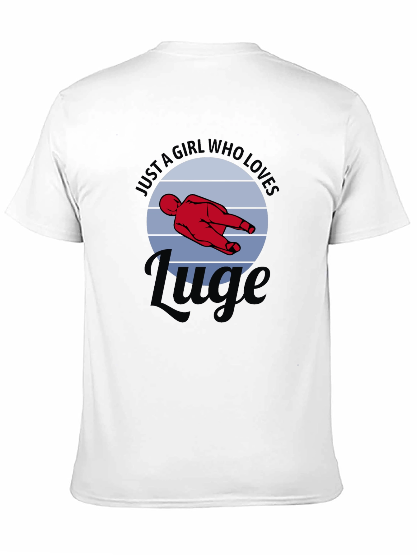 Girl Who Loves Luge Graphic Tee