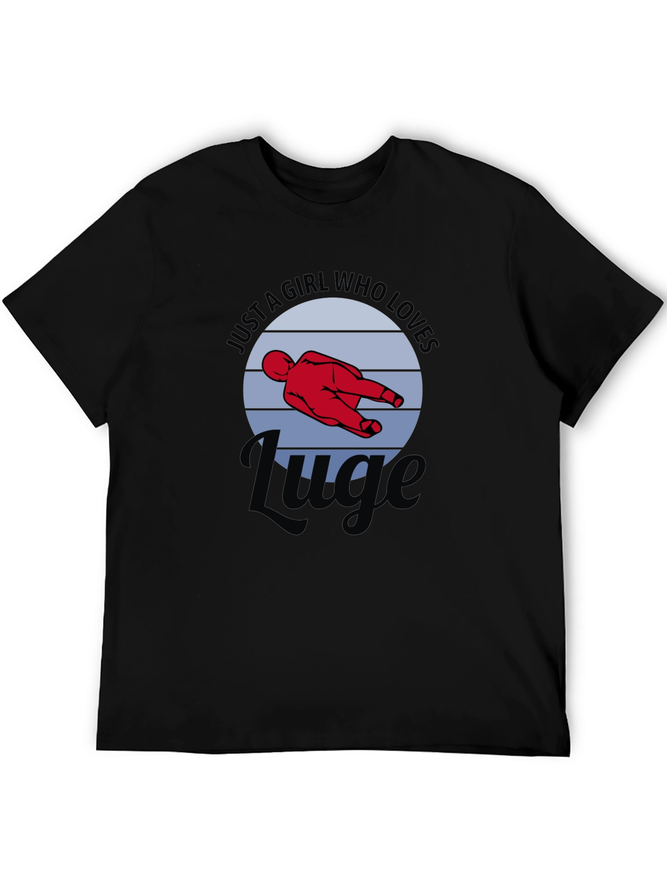 Girl Who Loves Luge Graphic Tee