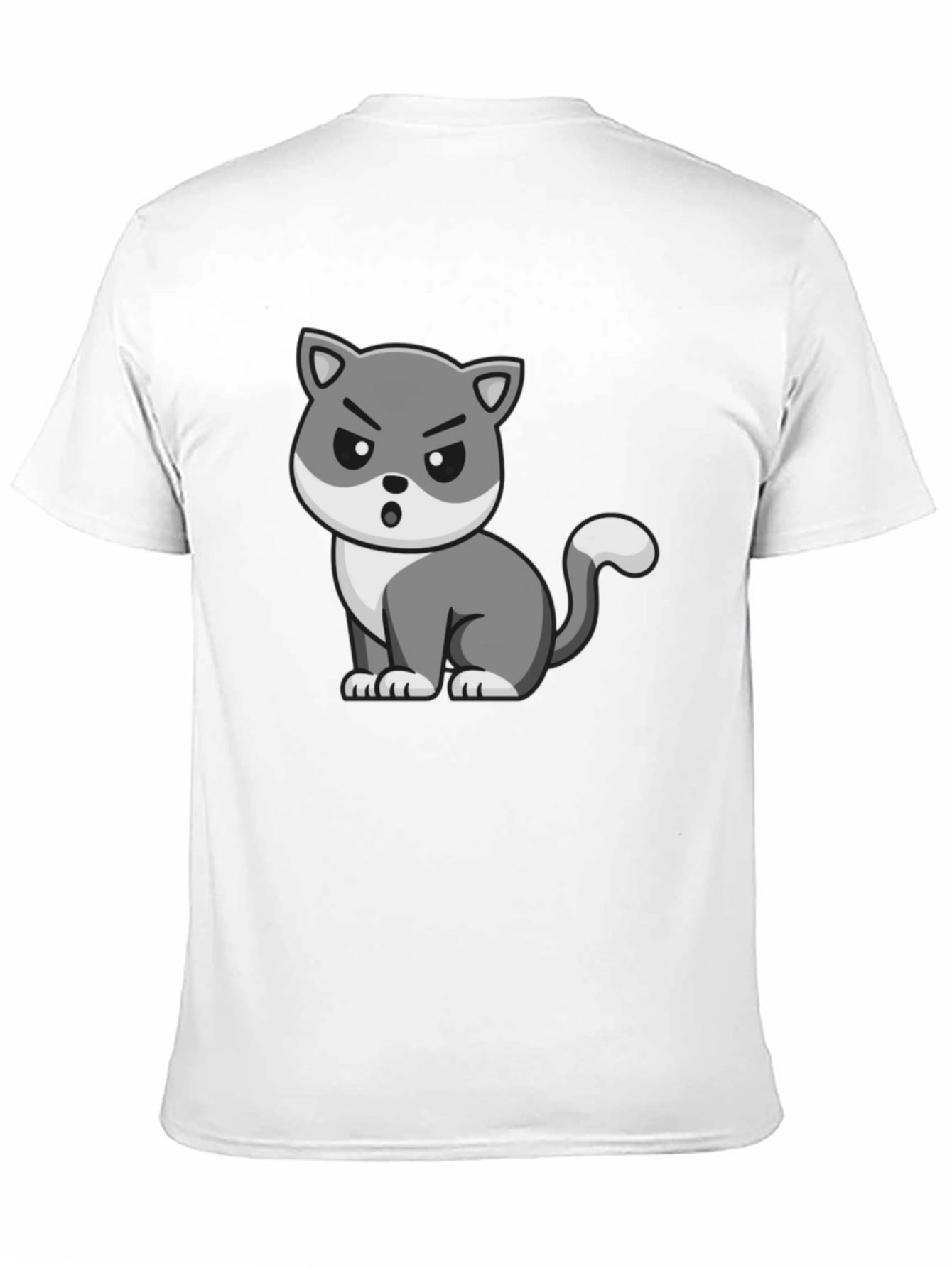 Grumpy Cat Cartoon Graphic Black T-Shirt