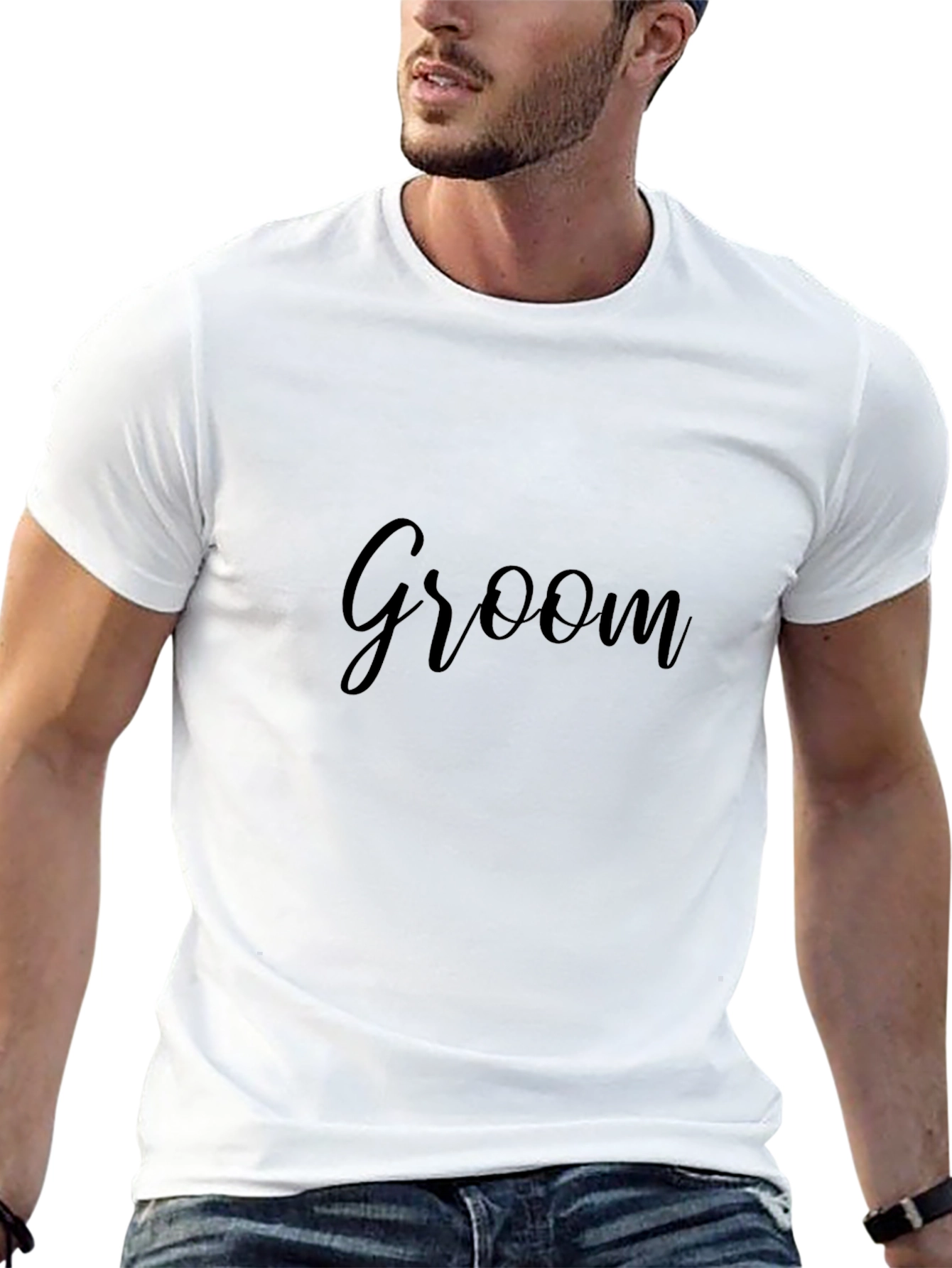 Groom Script Black T-Shirt