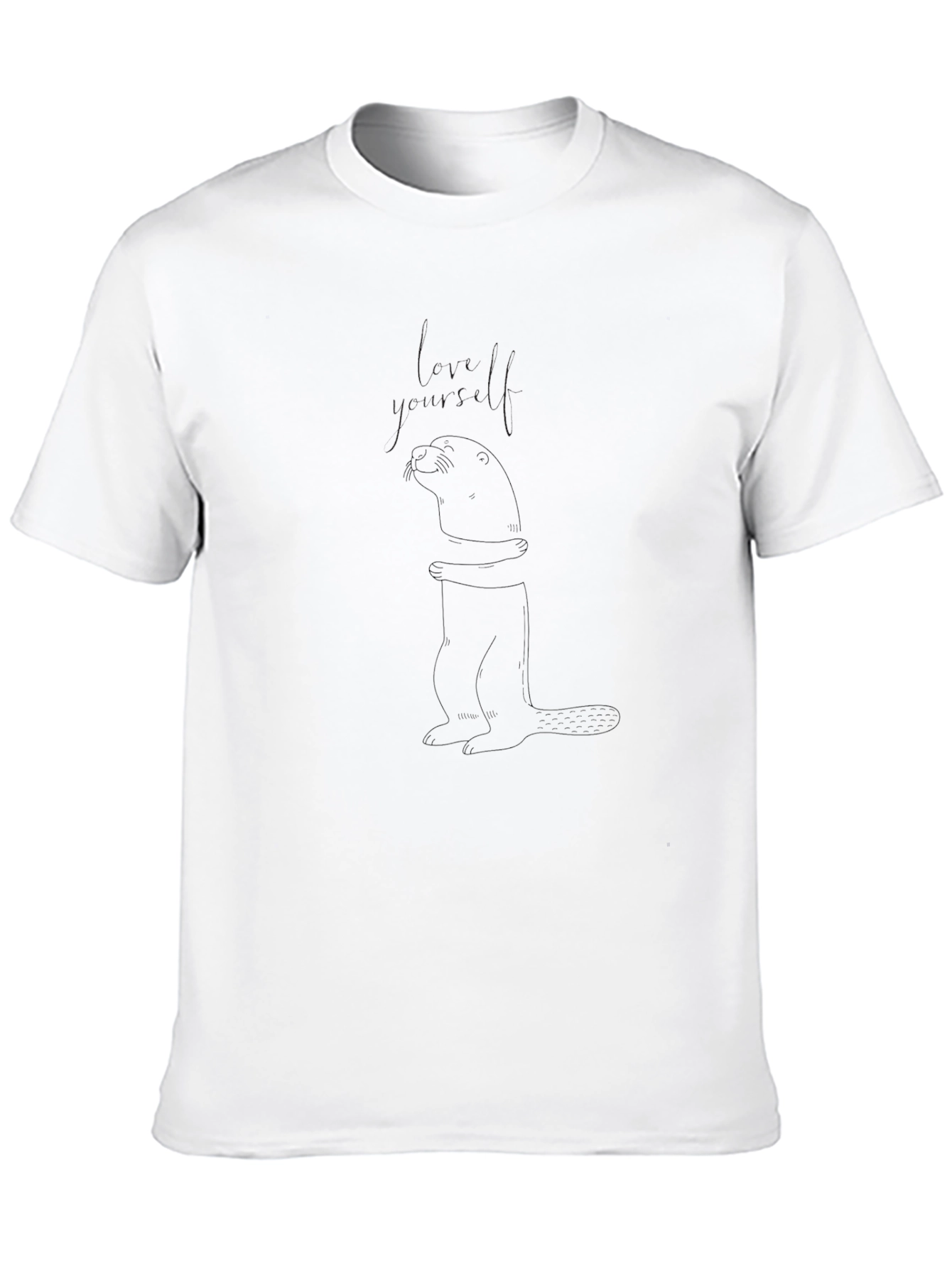 Unisex Black Graphic Tee - Otter Design