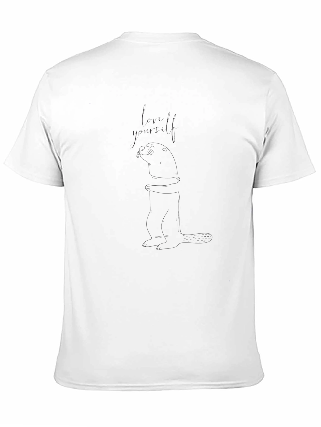 Unisex Black Graphic Tee - Otter Design