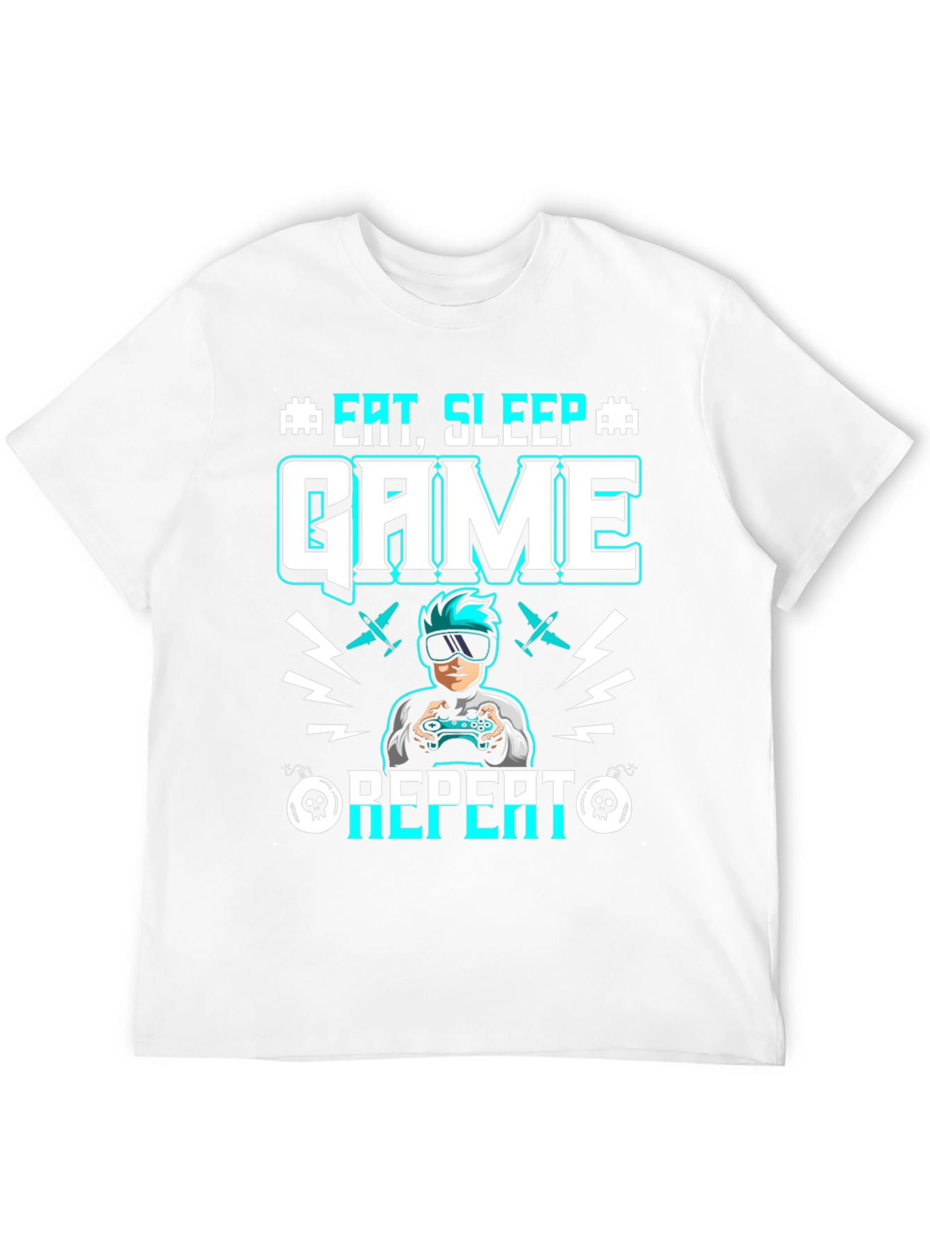 Eat Sleep Game Repeat Graphic Tee