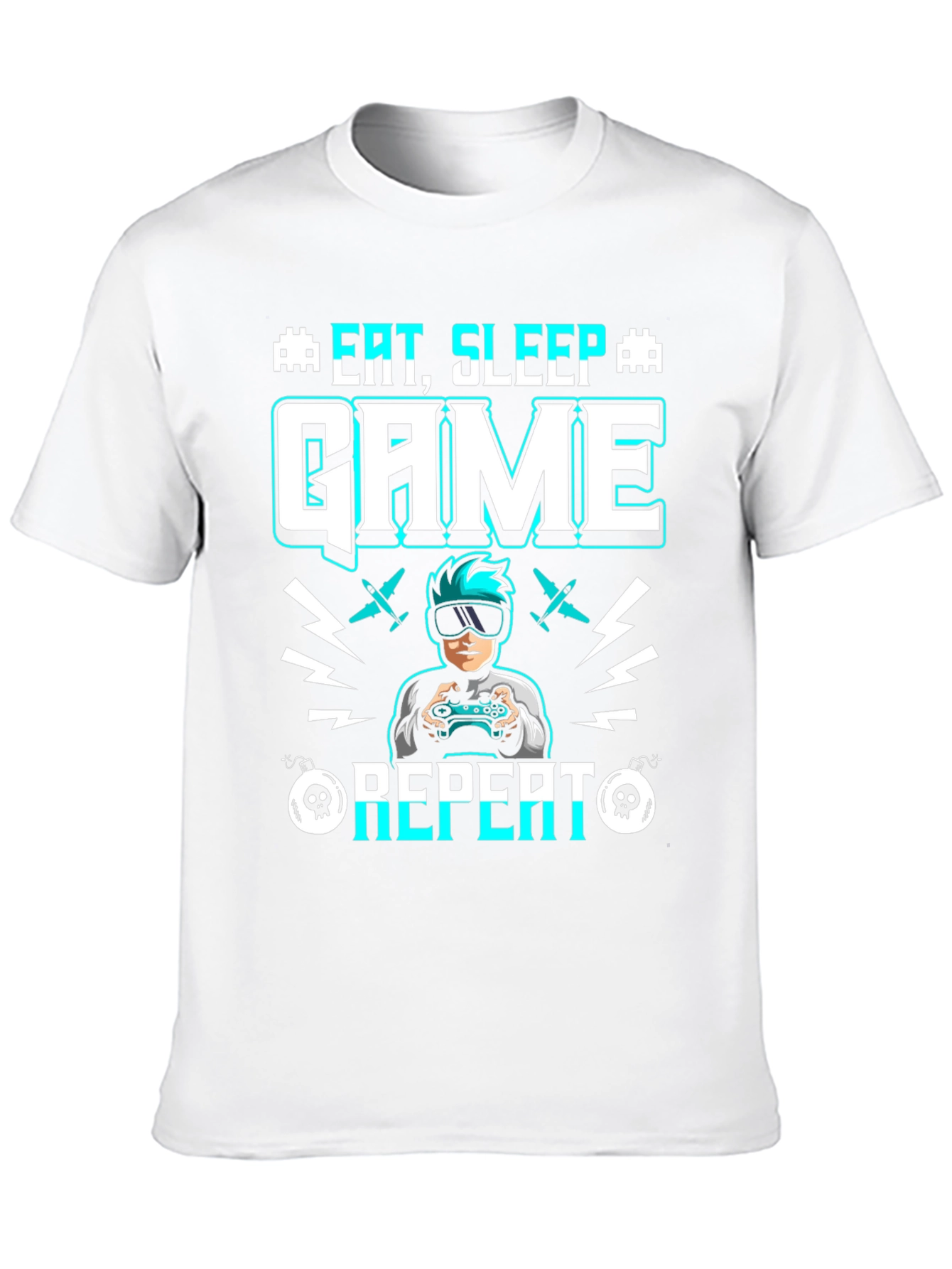 Eat Sleep Game Repeat Graphic Tee