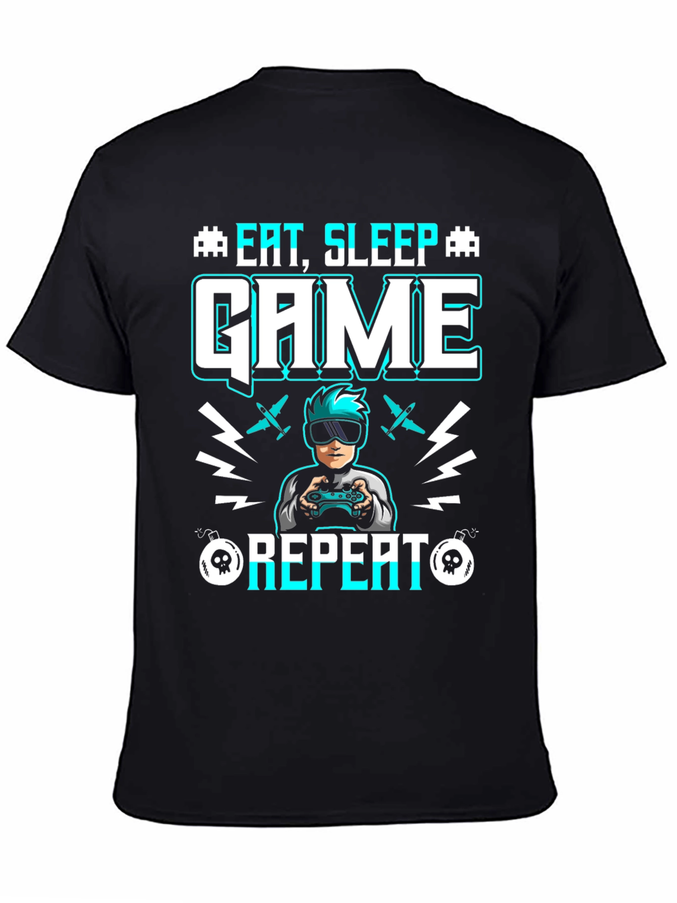 Eat Sleep Game Repeat Graphic Tee