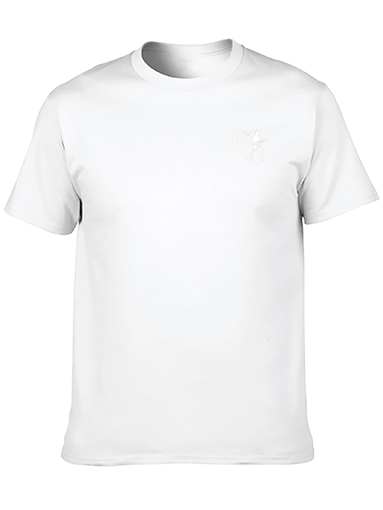 Black Guitar Heart Graphic Tee