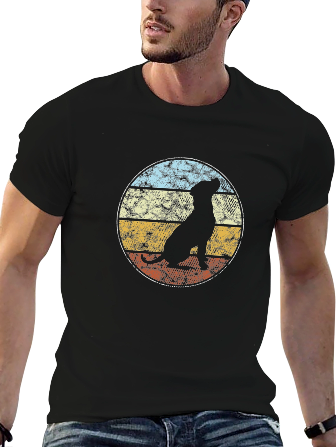 Retro Dog Silhouette T-Shirt