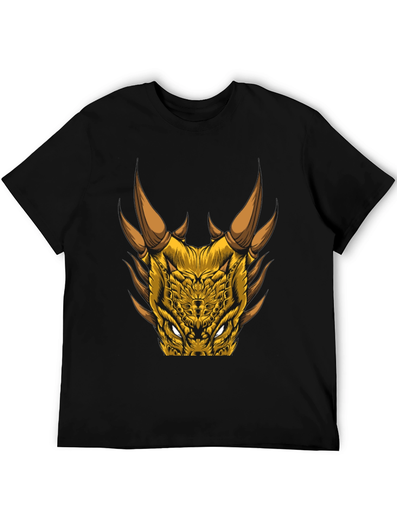 Dragon Head Graphic Tee - Black Cotton Blend