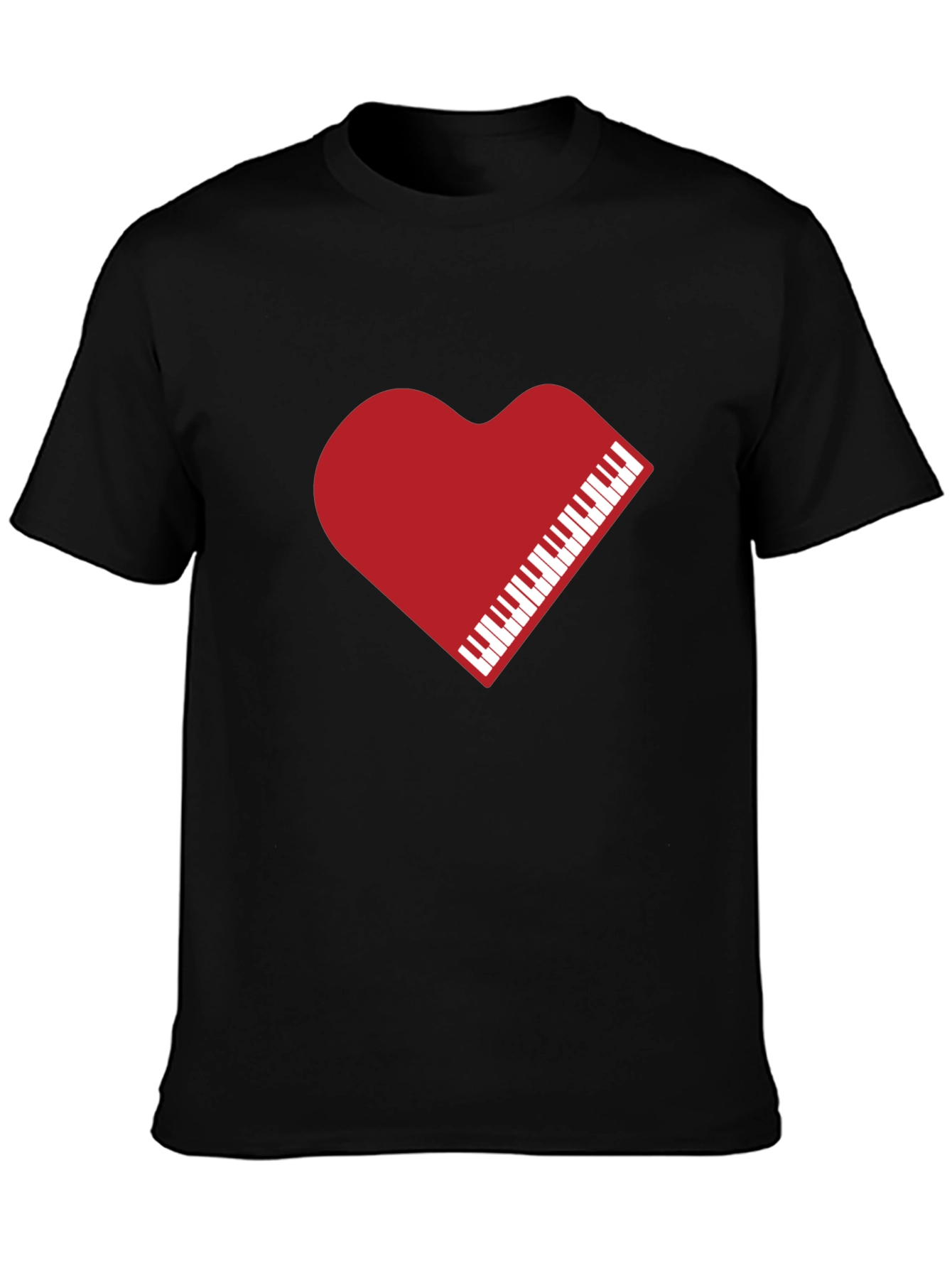 Heart Piano Keys Graphic Tee - Unisex