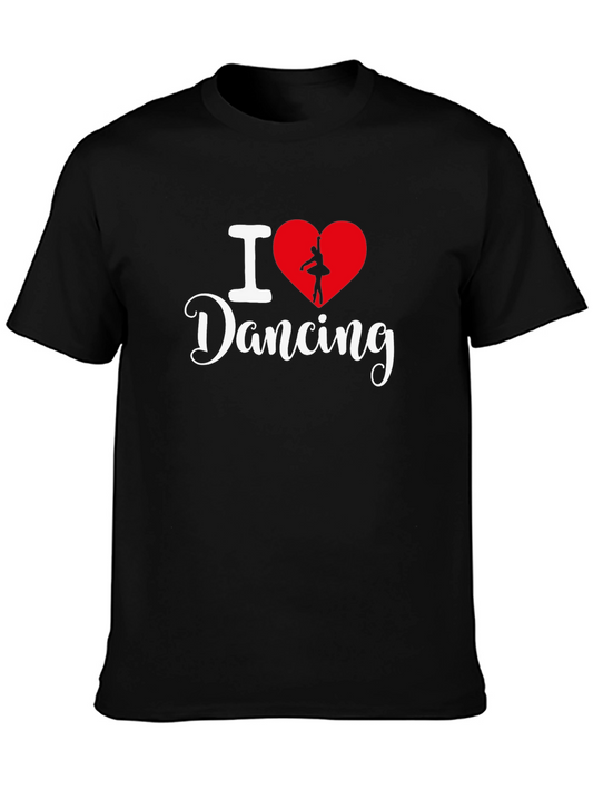 I Heart Dancing T-Shirt - Ballerina Silhouette Graphic Tee