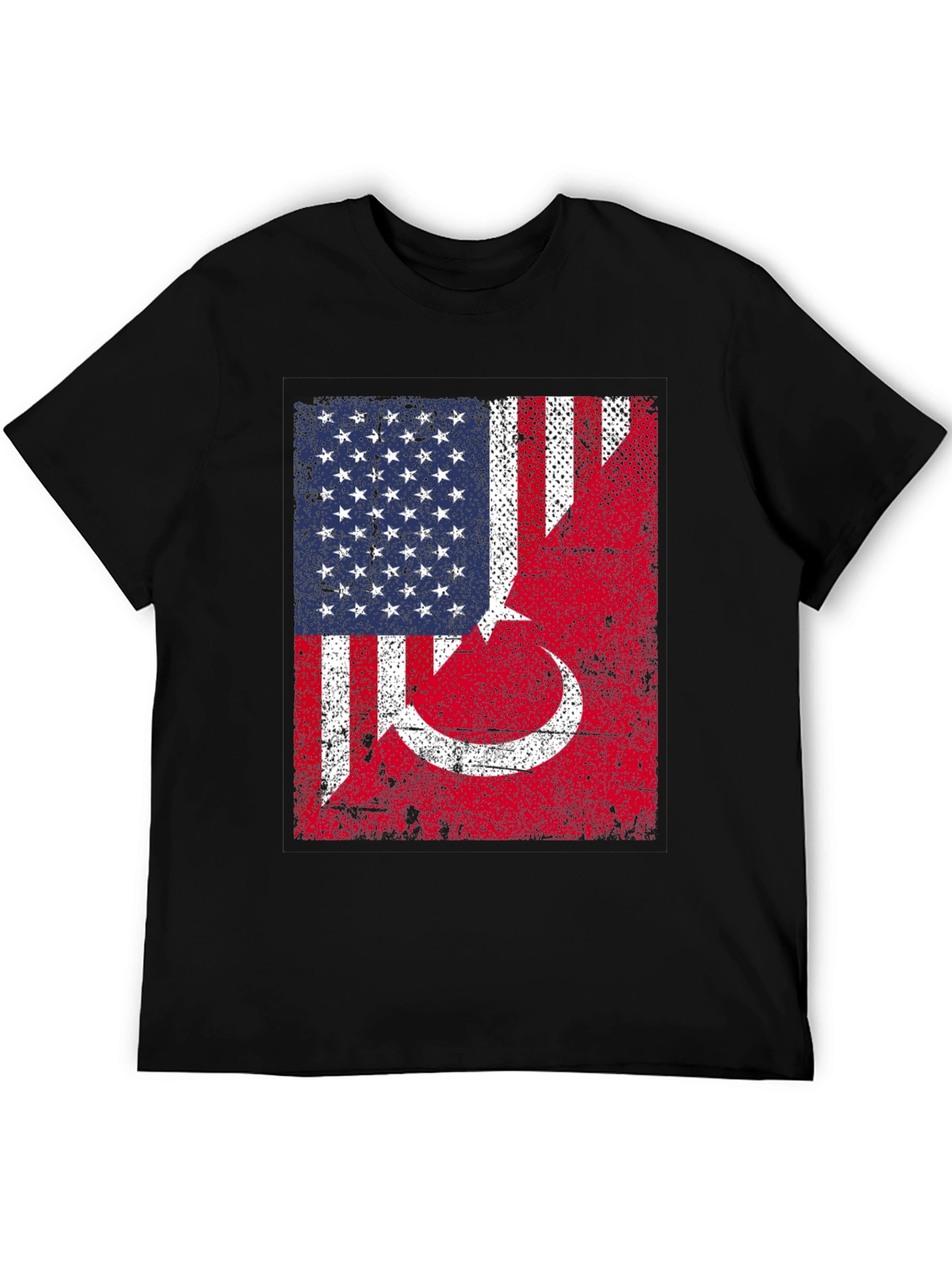 USA Turkey Flag Graphic T-Shirt