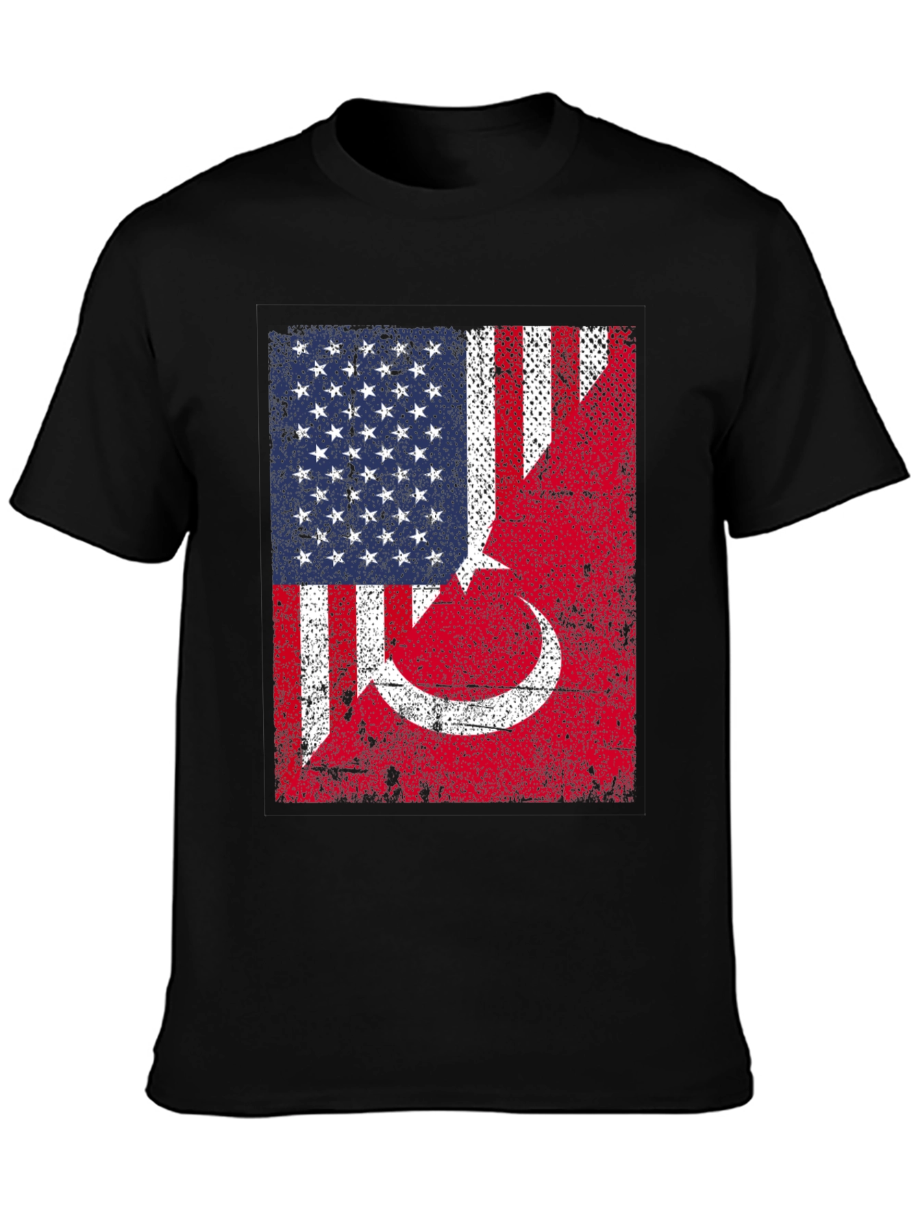 USA Turkey Flag Graphic T-Shirt