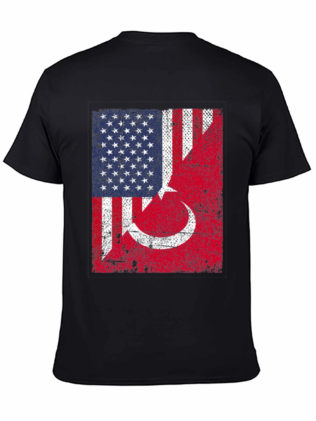 USA Turkey Flag Graphic T-Shirt