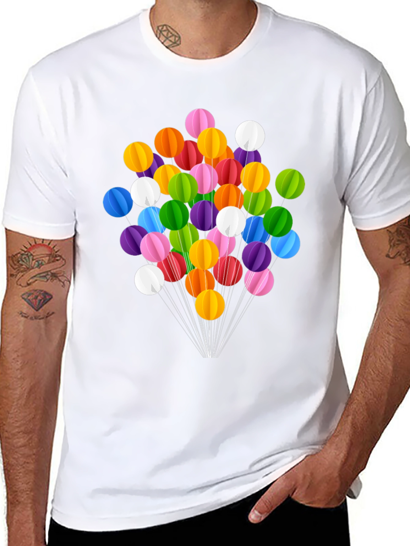 Colorful Balloon Graphic T-Shirt