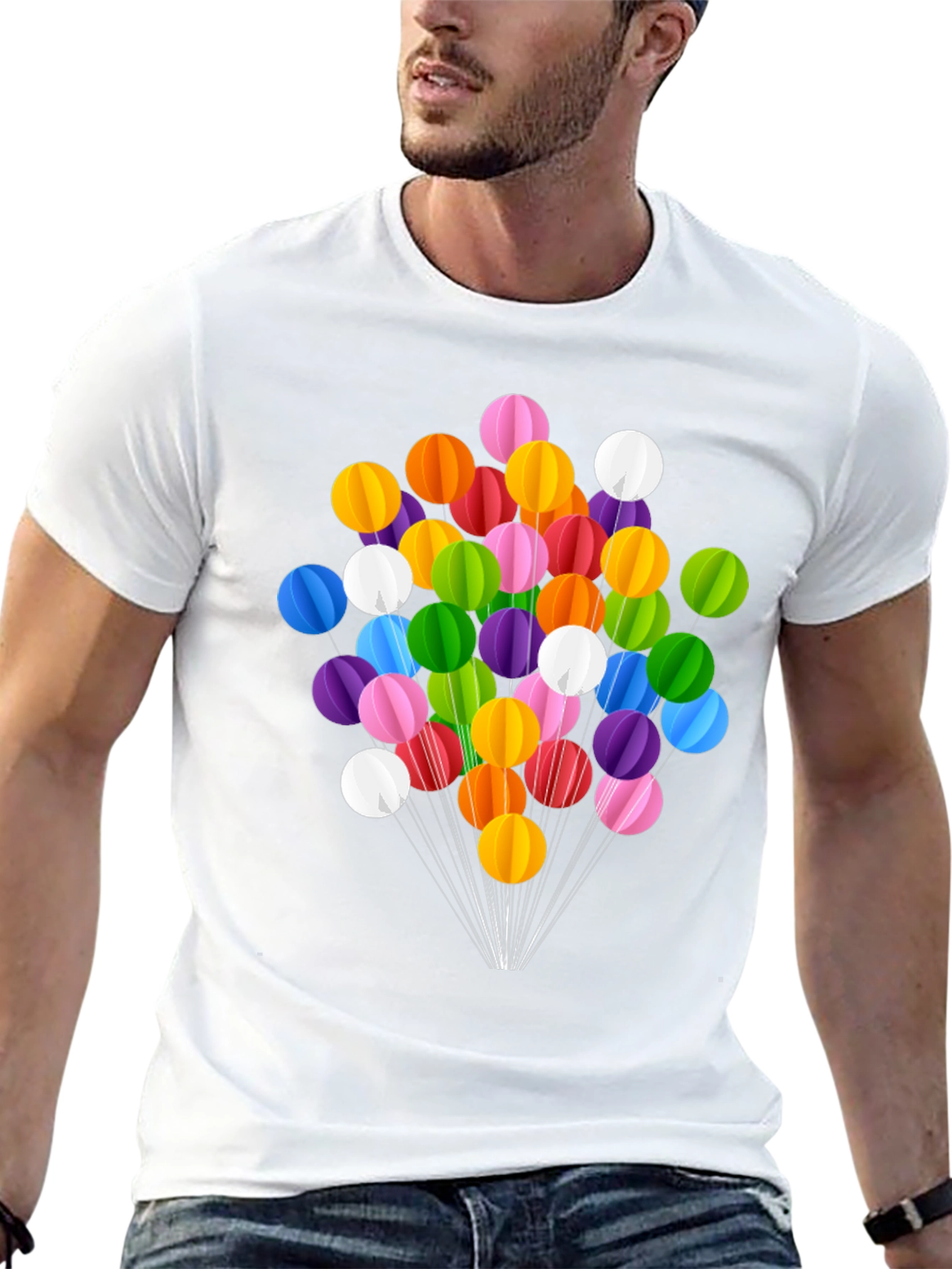 Colorful Balloon Graphic T-Shirt
