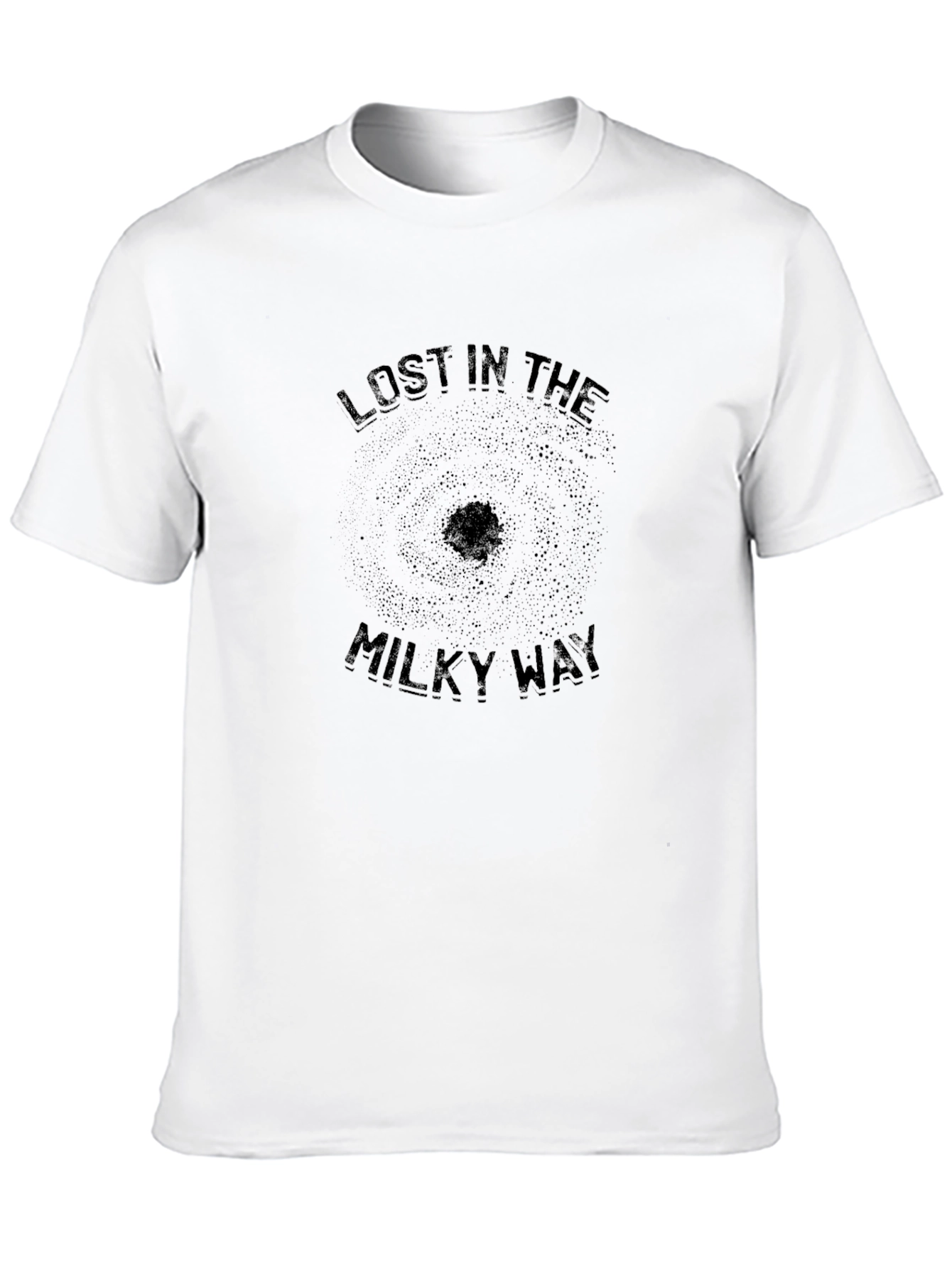 Lost In The Milky Way Black T-Shirt