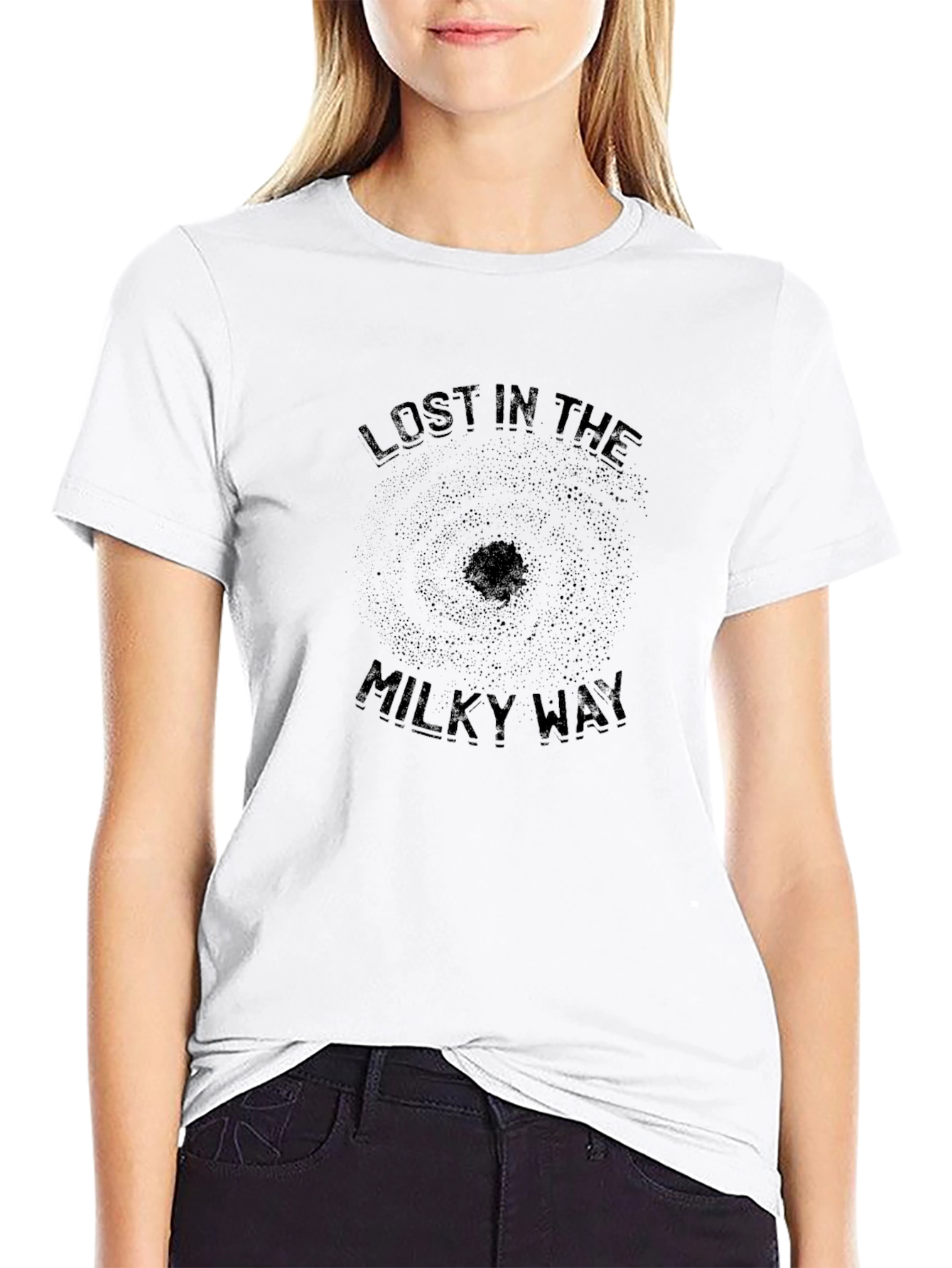 Lost In The Milky Way Black T-Shirt
